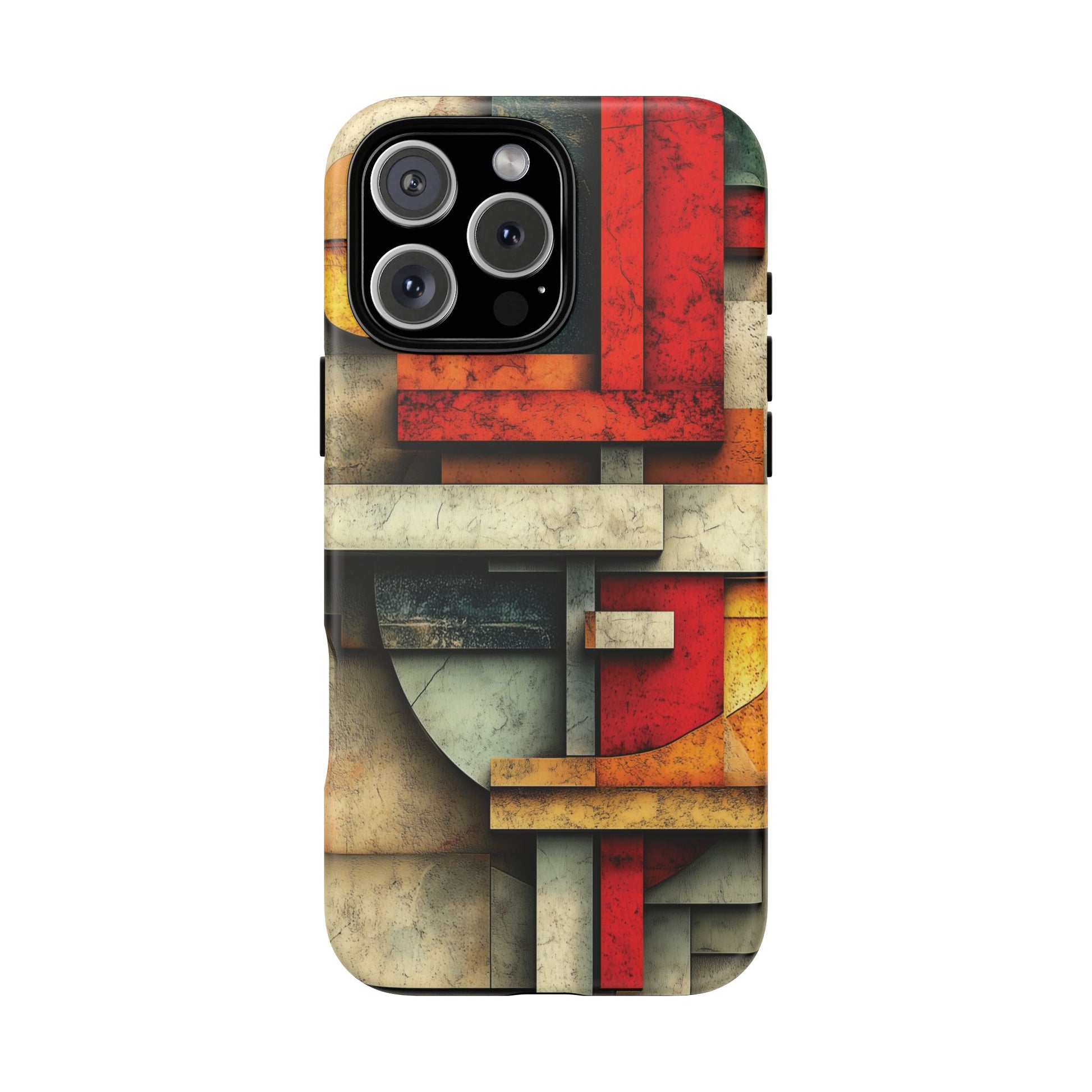 Red Prairie Style Frank Lloyd Wright Usonian Phone Case Geometric Stained Glass Art Deco Marble Gold 13 14 15 16 iPhone Pro Max Galaxy Pixel