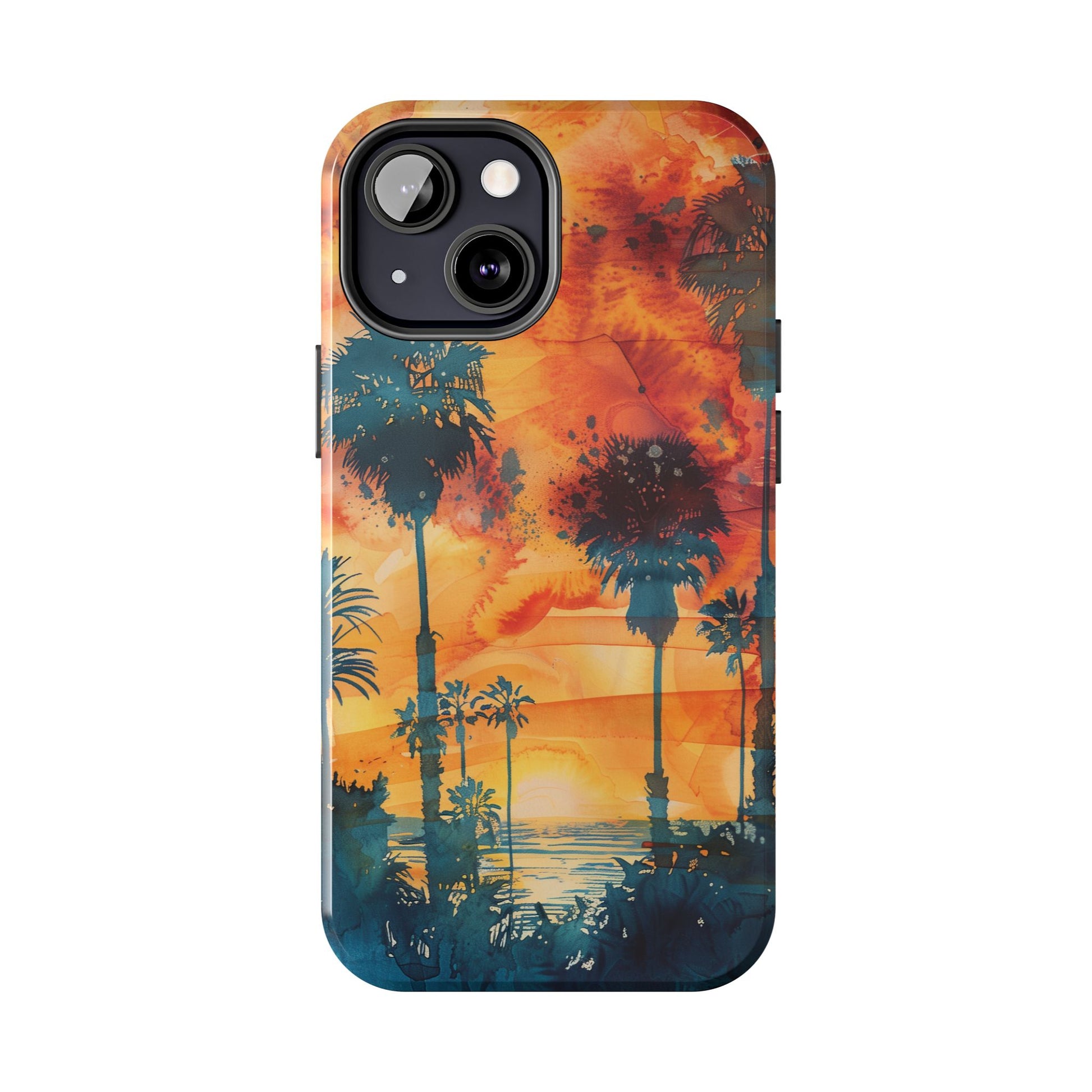 Los Angeles Sunset iPhone Case, Golden Hour Scenic View, Hollywood Hills Sunset Phone Case, Palm Trees Phone Case, iphone 15 pro max case