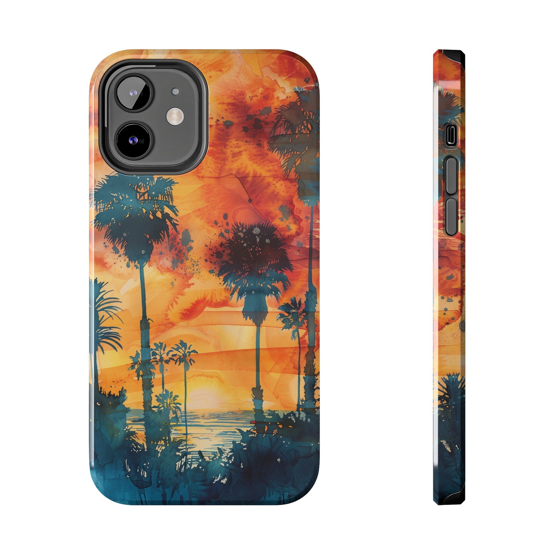 Los Angeles Sunset iPhone Case, Golden Hour Scenic View, Hollywood Hills Sunset Phone Case, Palm Trees Phone Case, iphone 15 pro max case