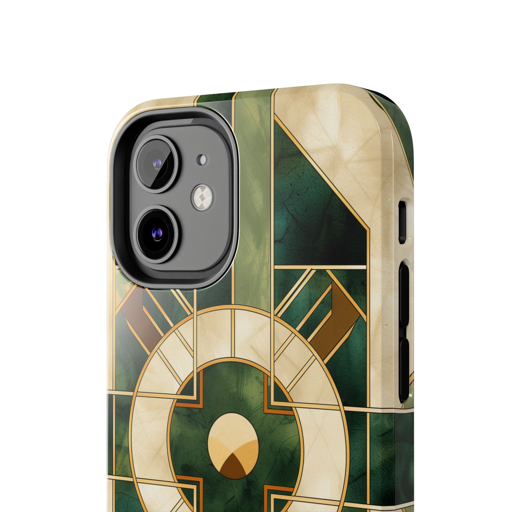 Green Frank Lloyd Wright Inspired Phone Case - Geometric Elegance for iPhone Models