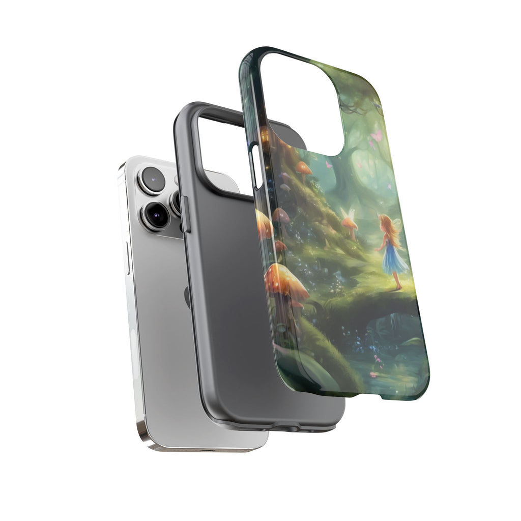 Enchanting Fairy Forest Phone Case Fae Trees Legend Garden Fern Gulley ACOTAR Magic Fantasy Dragons iPhone 13 14 15 16 Pro Max Samsung Pixel