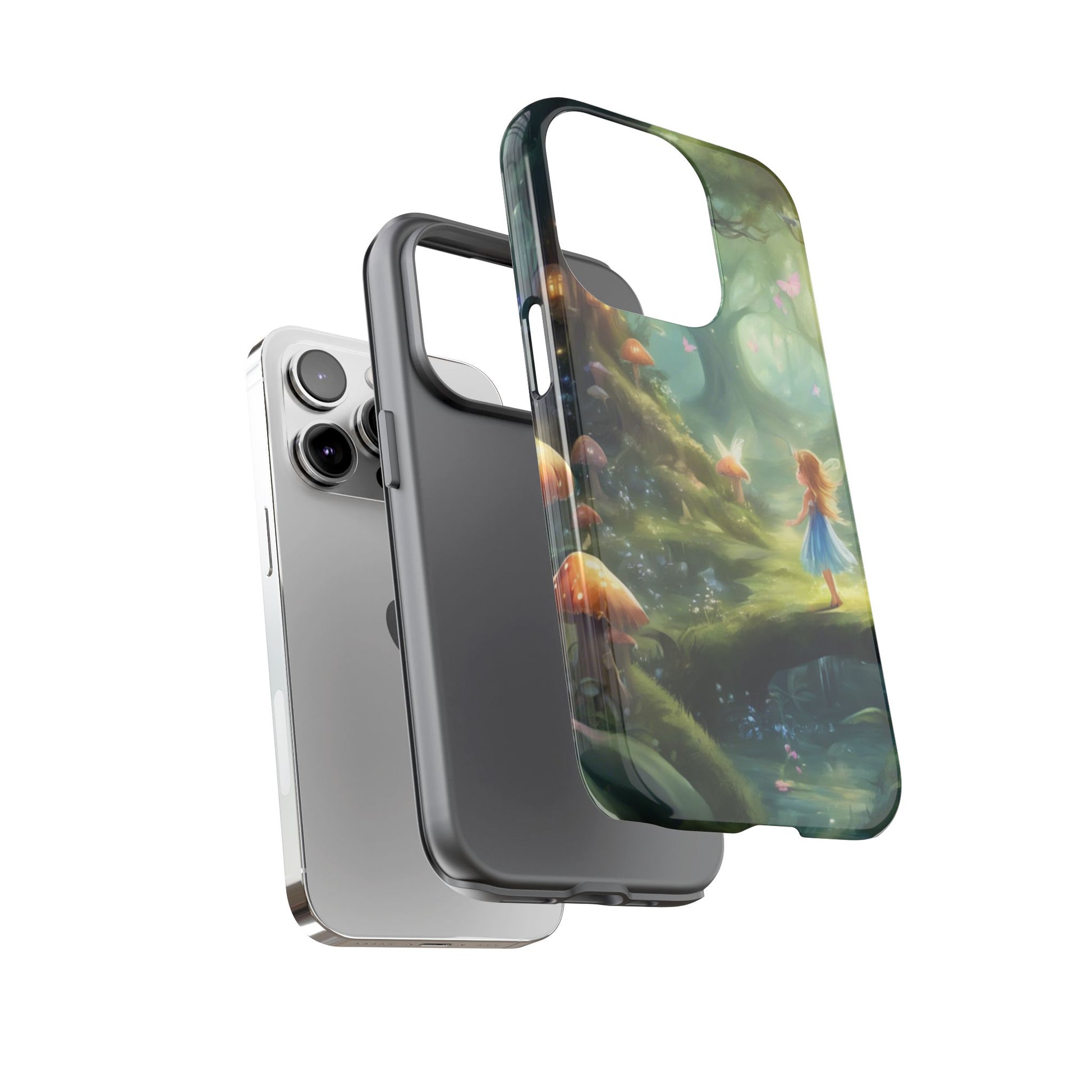 Enchanting Fairy Forest Phone Case Fae Trees Legend Garden Fern Gulley ACOTAR Magic Fantasy Dragons iPhone 13 14 15 16 Pro Max Samsung Pixel