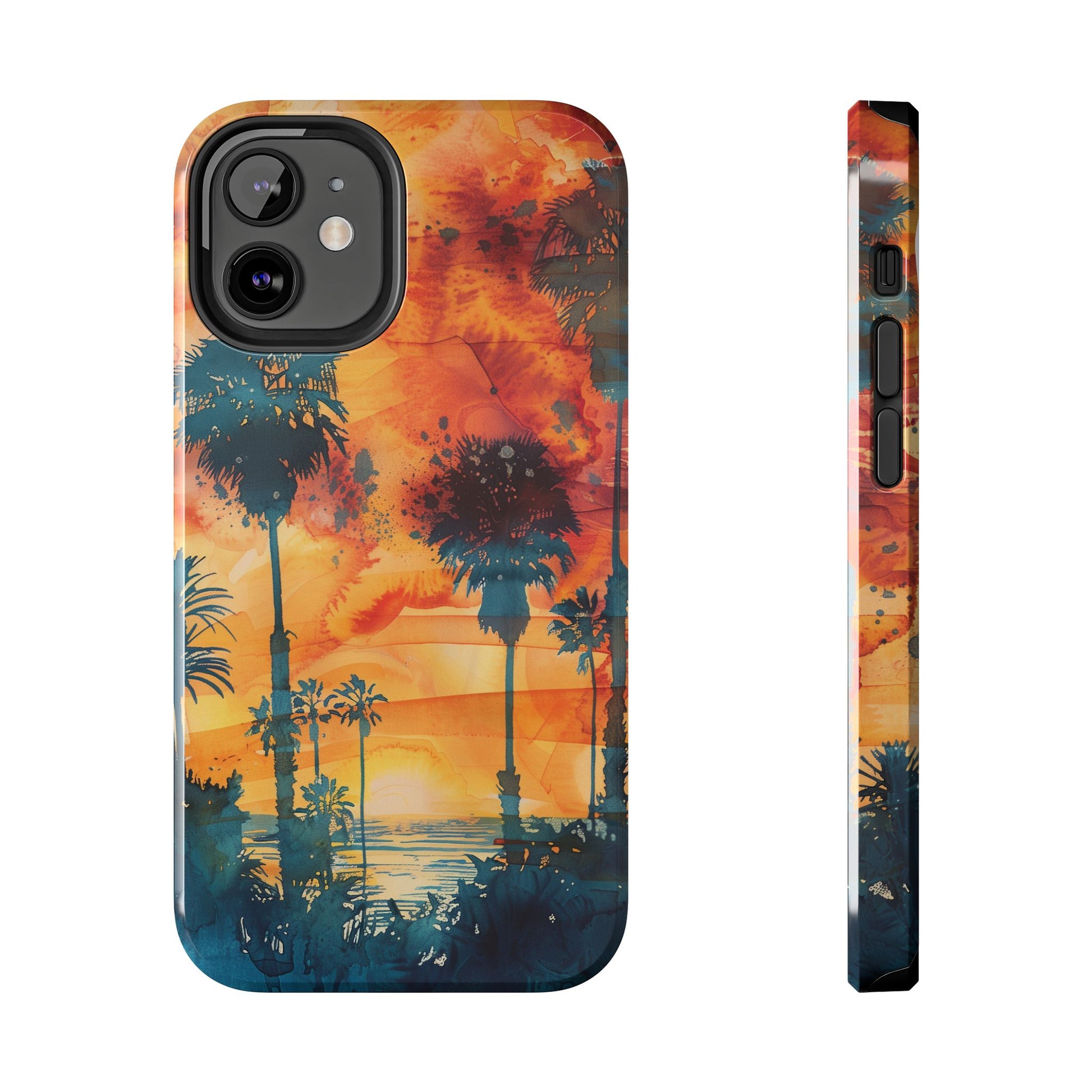 Los Angeles Sunset iPhone Case, Golden Hour Scenic View, Hollywood Hills Sunset Phone Case, Palm Trees Phone Case, iphone 15 pro max case