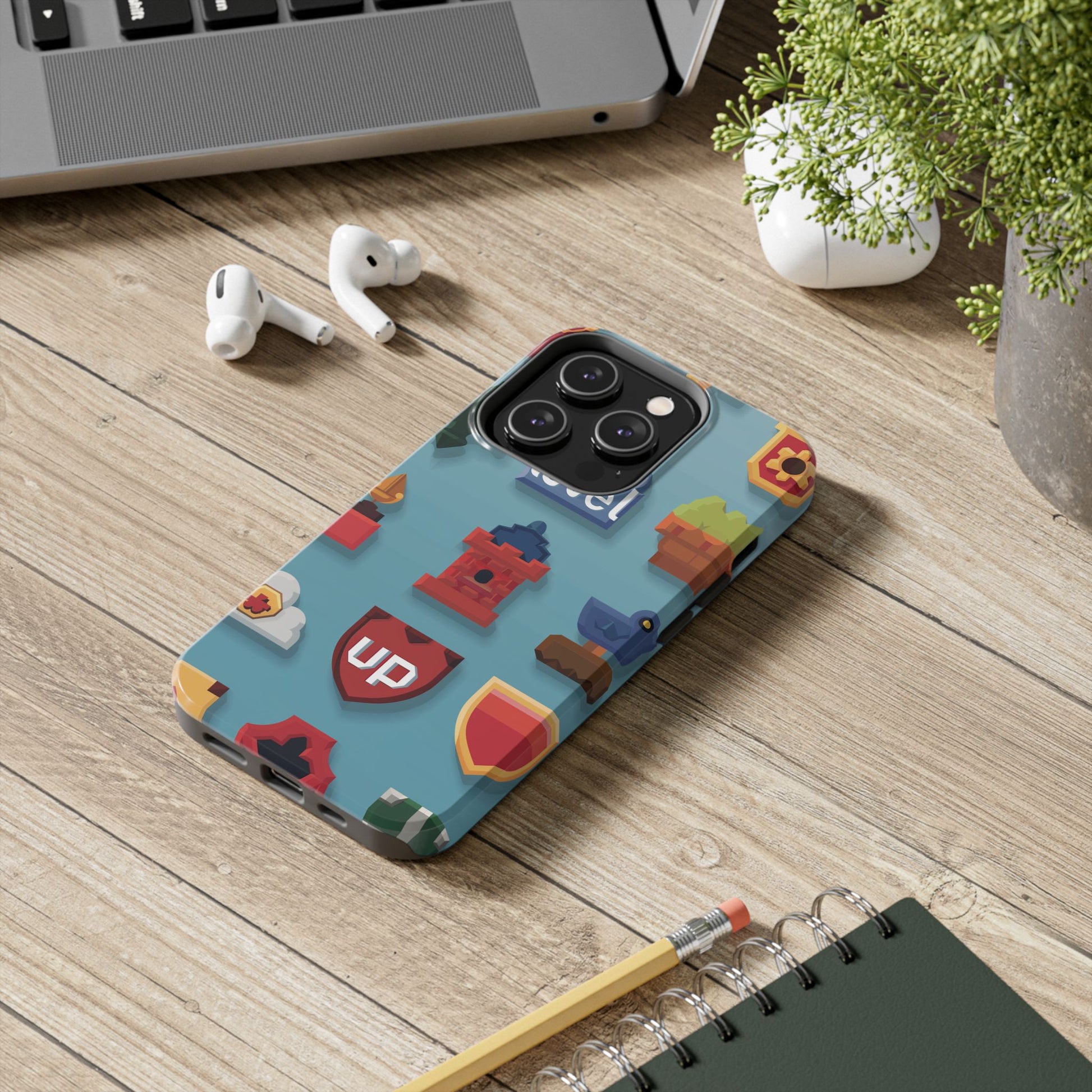 Pixel Art Video Game Level Up Phone Case, Retro Gaming Design, Geeky Gamer Phone Cover, Unique Video Game Art Accessories