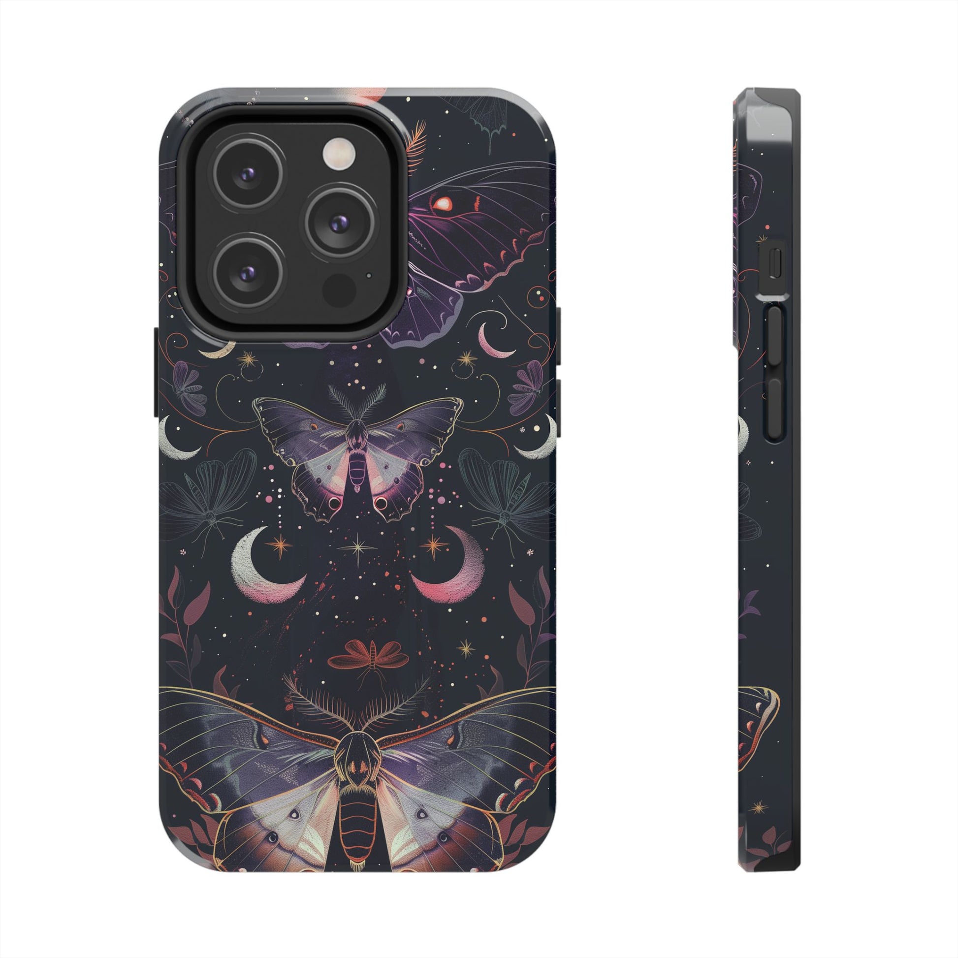 B Dark Academia Mystical Phone Case, Mystical Moth Phone Case, Vintage Magic Witchcraft iPhone Cover, Esoteric Nature Art, iPhone 15 Pro Max