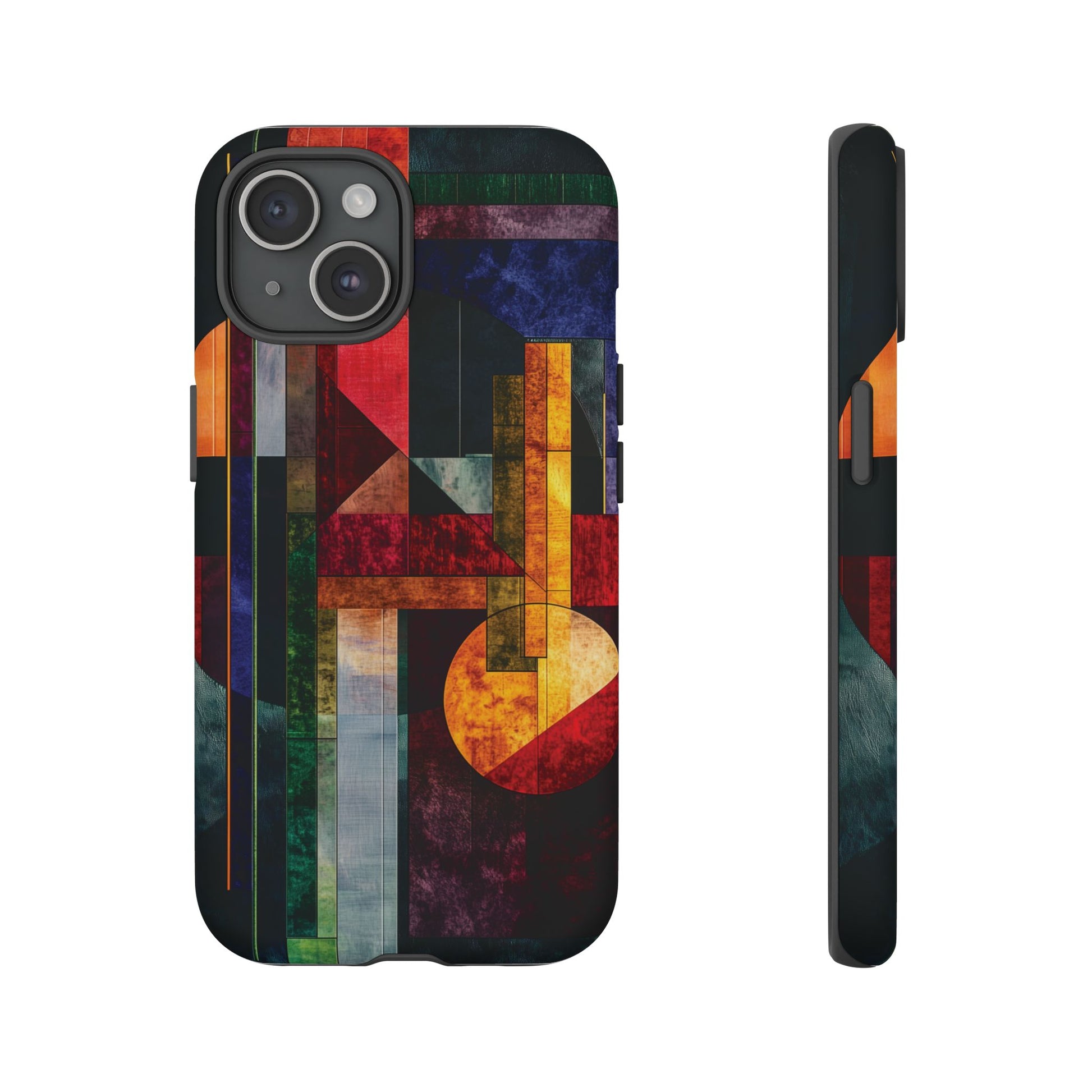 Darker Style Frank Lloyd Wright Usonian Phone Case Geometric Stained Glass Art Deco Marble Gold 13 14 15 16 iPhone Pro Max Galaxy Pixel