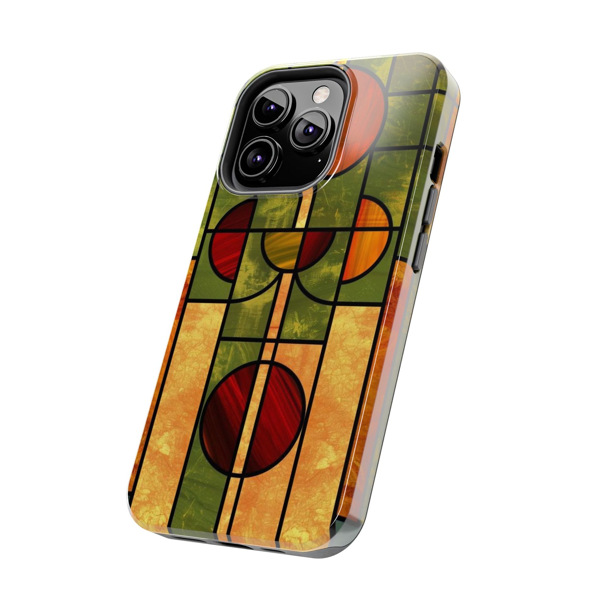 Frank Lloyd Wright Inspired Stained Glass Phone Case, Artistic iPhone Case, Architectural Design, Art Deco iphone Case, iphone 15 pro max