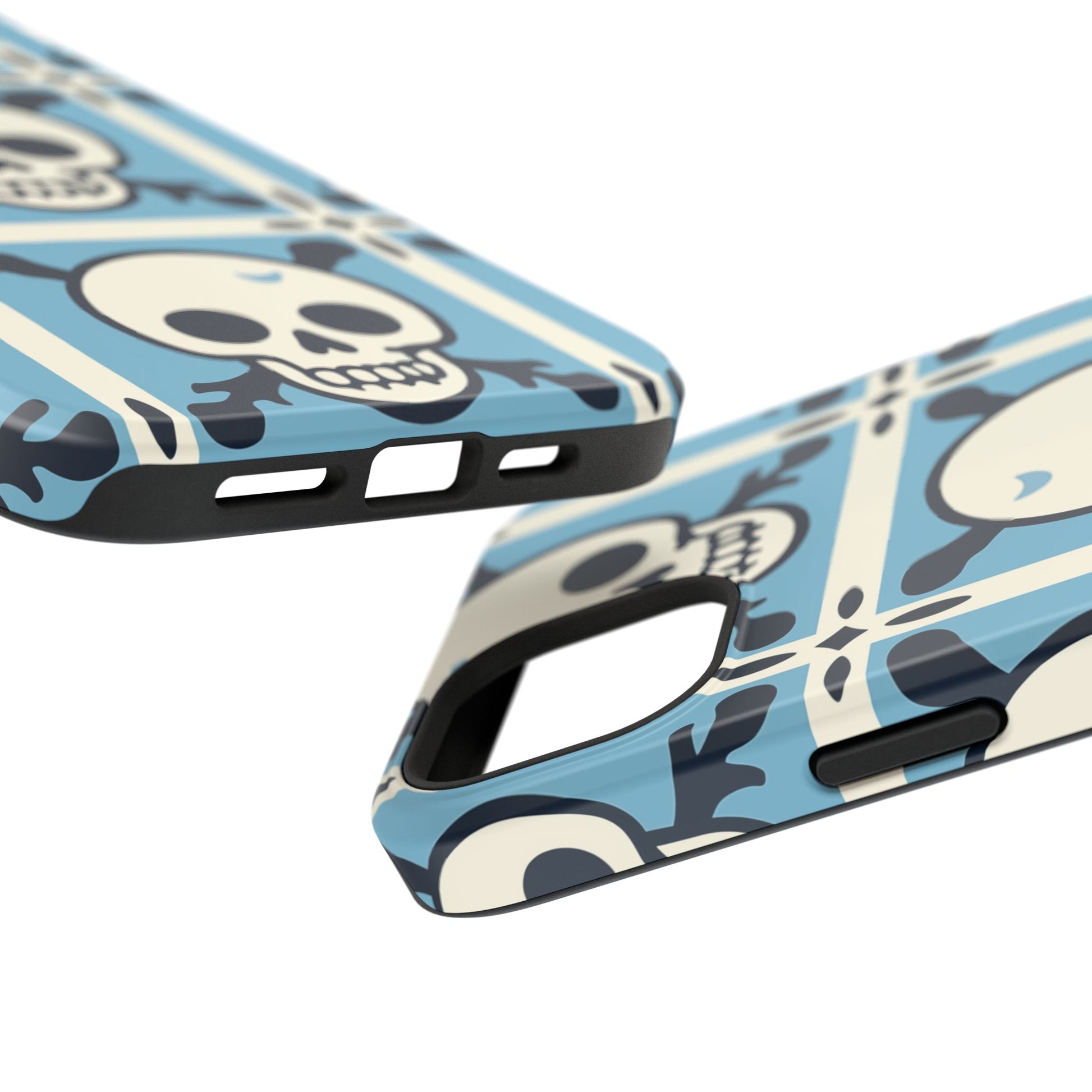 Cute Skull Phone Case Sugar Skull Ghingham Impact-Resistant Cover Goth Skull, Halloween Gift iphone 13 14 15 16 Pro Max