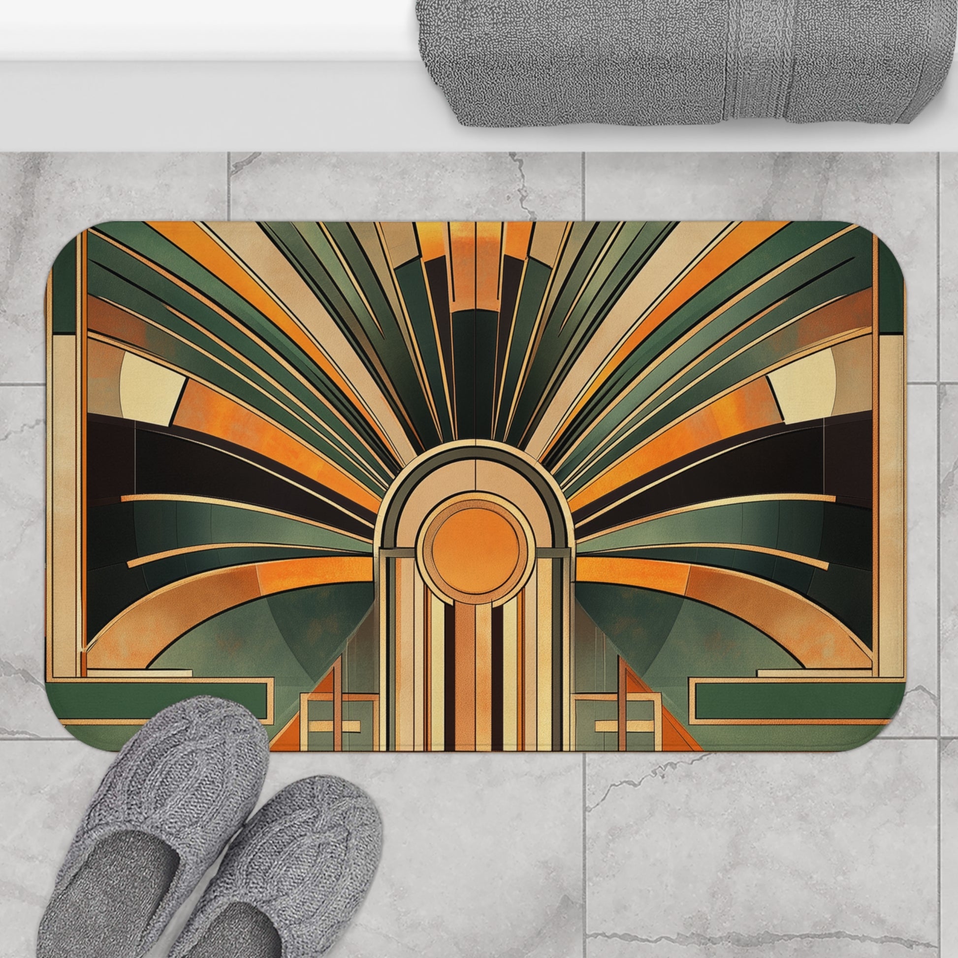 Bath Mat Great Gatsby Art Nouveau Art Deco Vintage Bathroom Decor Retro