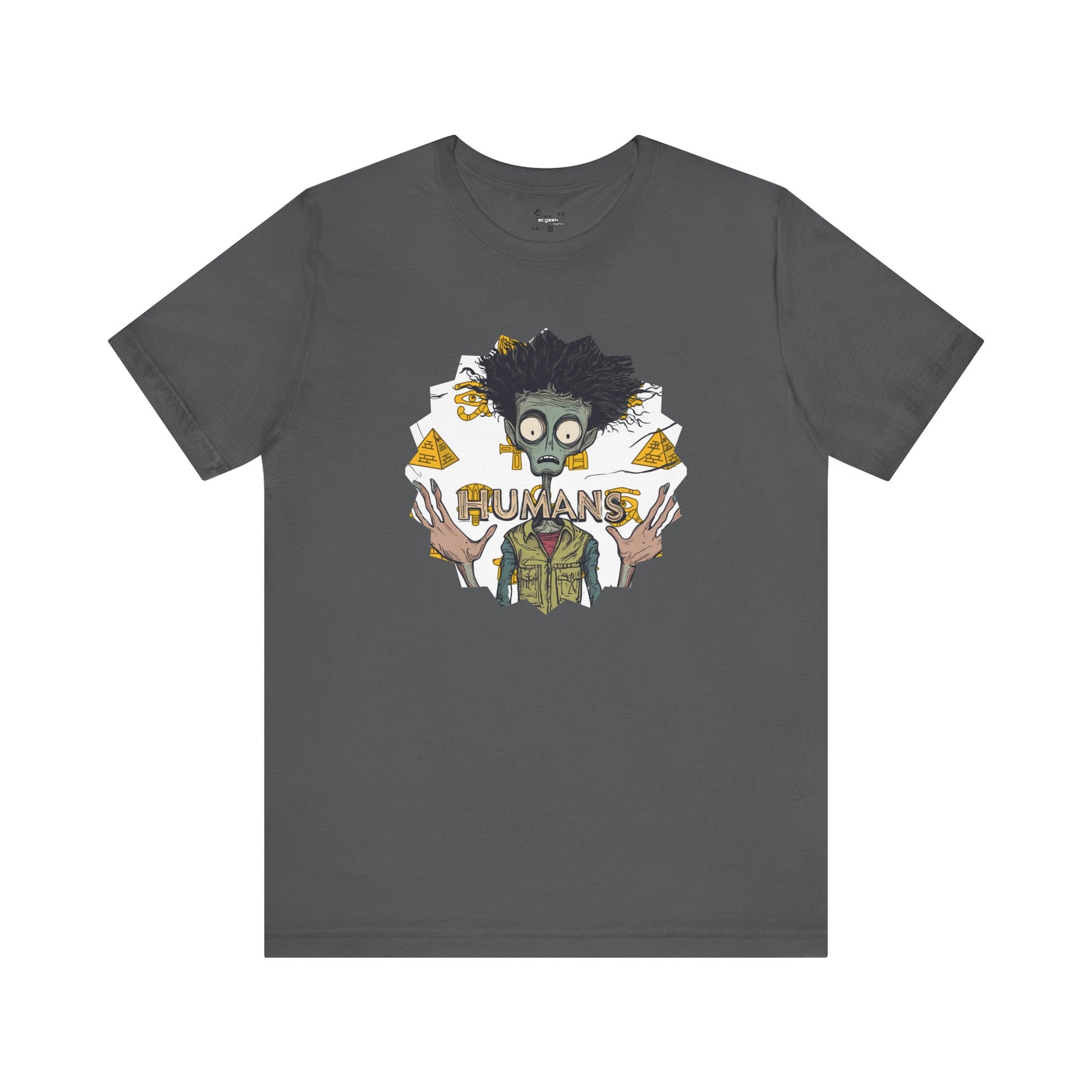 Alien Conspiracy Theory Ancient Human Fan Graphic Tee Crazy Hair Pyramids Egyptians UFO Shirt Extraterrestrial
