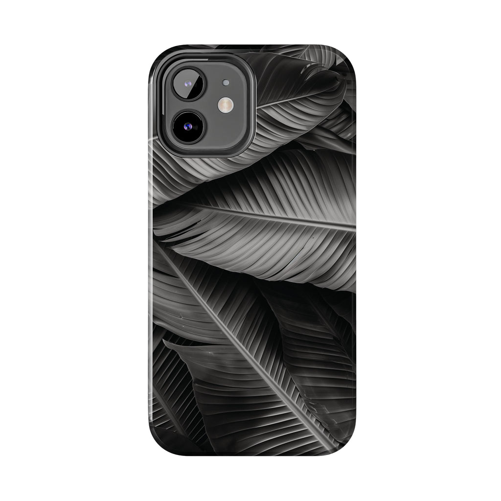 Custom Palm Leaf Phone Case, Palm Tree Phone Case, Tropical Leaf Design, Summer iPhone Cover, Black and White iPhone Case, iPhone 15 Pro Max