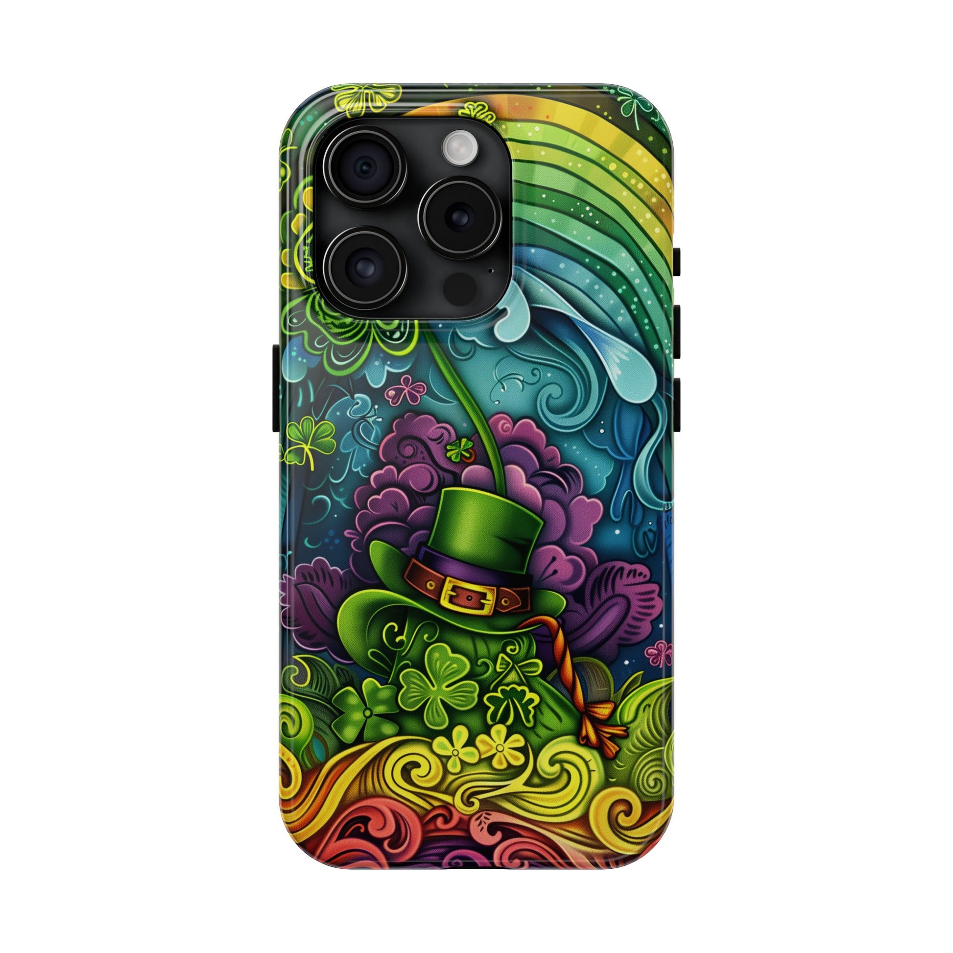 St. Patrick's Day Lucky Phone Case, Green Shamrock Protective Cover, Durable Irish Luck Phone Accessory, Holiday Gift Idea