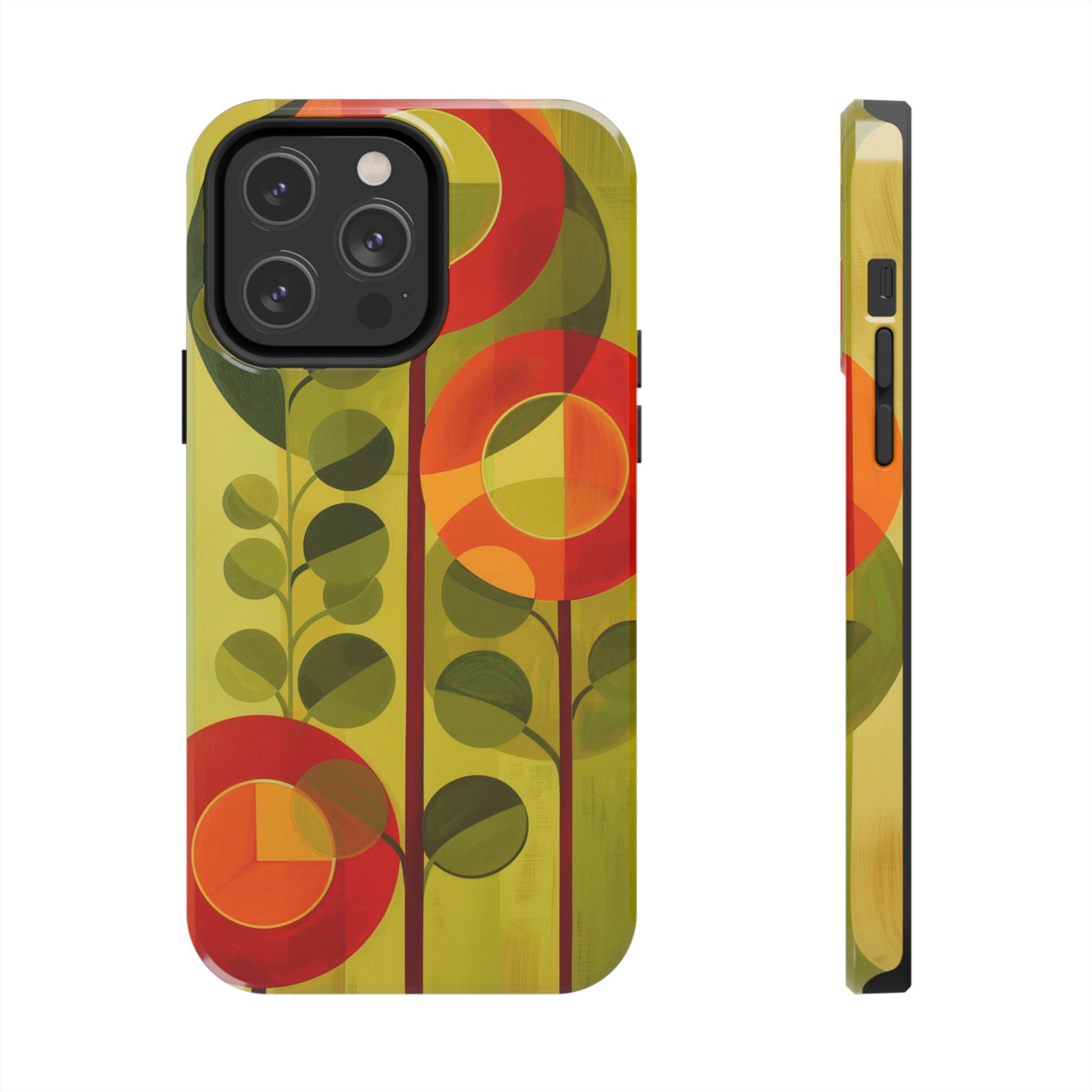 Atomic Flower Phone Case, Mid-Mod Phone Case, Artwork iPhone Case, Unique Floral Pattern Phone Case, Art Deco, Minimalist, Tough Iphone Case