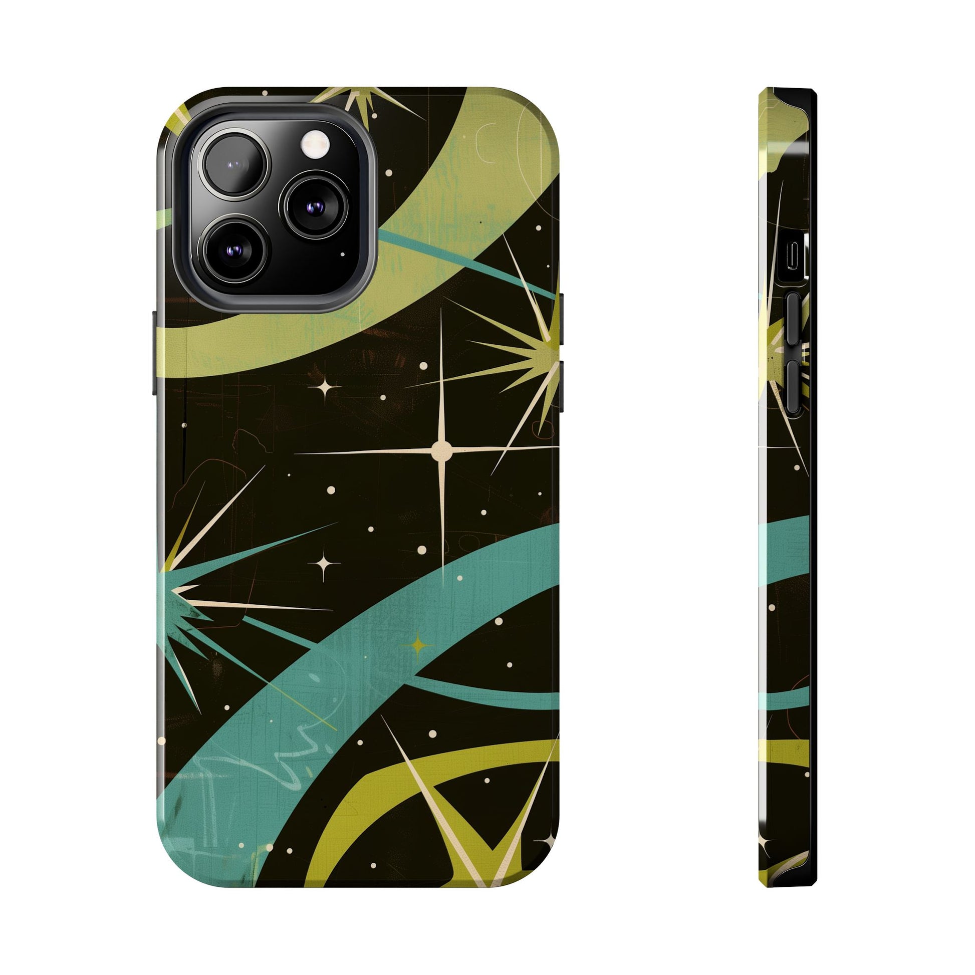Mid Century Modern Star Design Phone Case, Earth Tone Colors, Retro Style Smartphone Cover, Vintage Phone Case, iPhone 14 Case, Apple iPhone