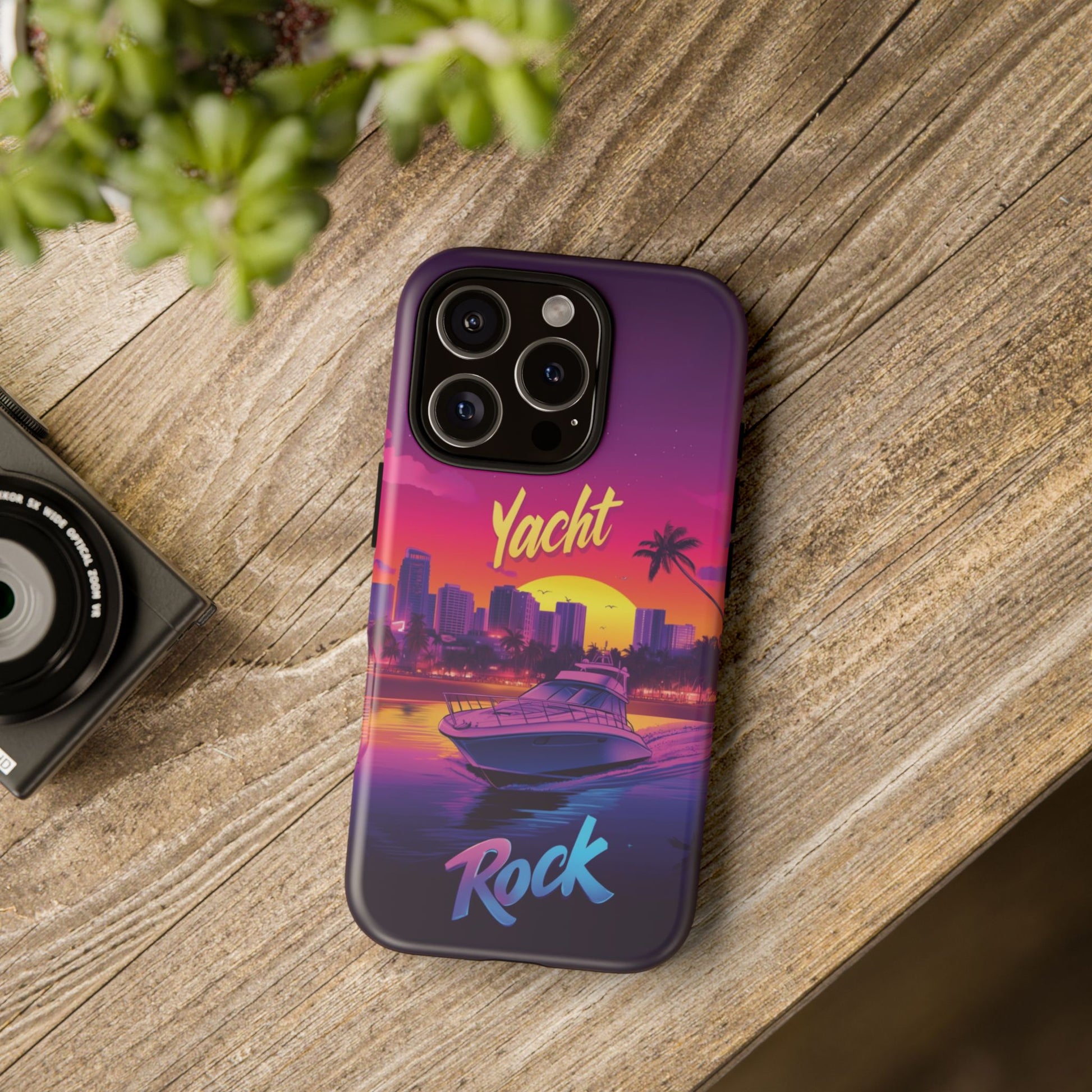 Yacht Rock Custom Phone Case iPhone 13 14 15 16 Pro Max Sunset Cruise Harbor Miami Vice Yacht Rock Gift Boating Captain South Beach Surfing
