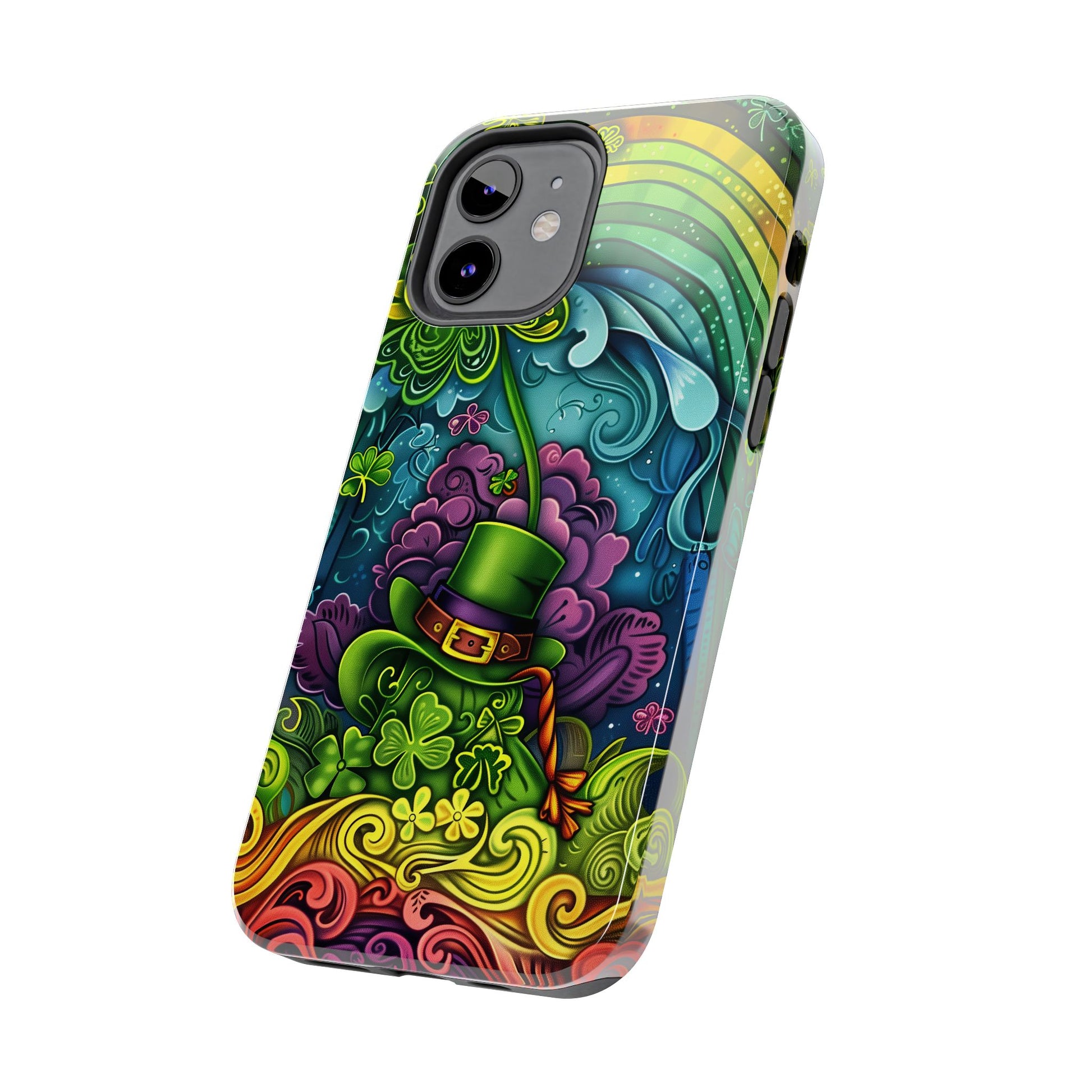 St. Patrick's Day Lucky Phone Case, Green Shamrock Protective Cover, Durable Irish Luck Phone Accessory, Holiday Gift Idea