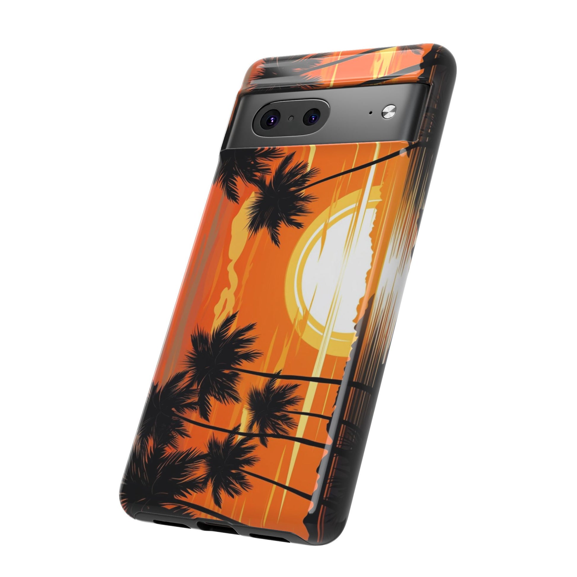 Sunset Palm Trees Tough Phone Cases for iPhone and Android