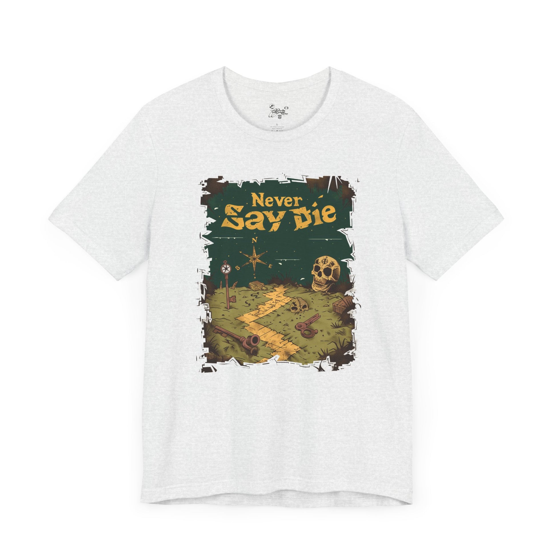 The Goonies Inspired Never Say Die Treasure Hunt Shirt Pirate Map Graphic Tee Retro Movie Shirt 80s Movie Lovers