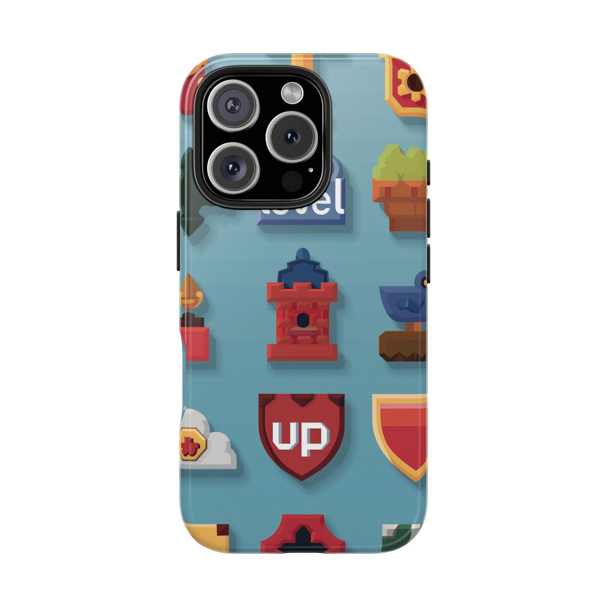 Pixel Art Video Game Level Up Phone Case, Retro Gaming Design, Geeky Gamer Phone Cover, Unique Video Game Art Accessories