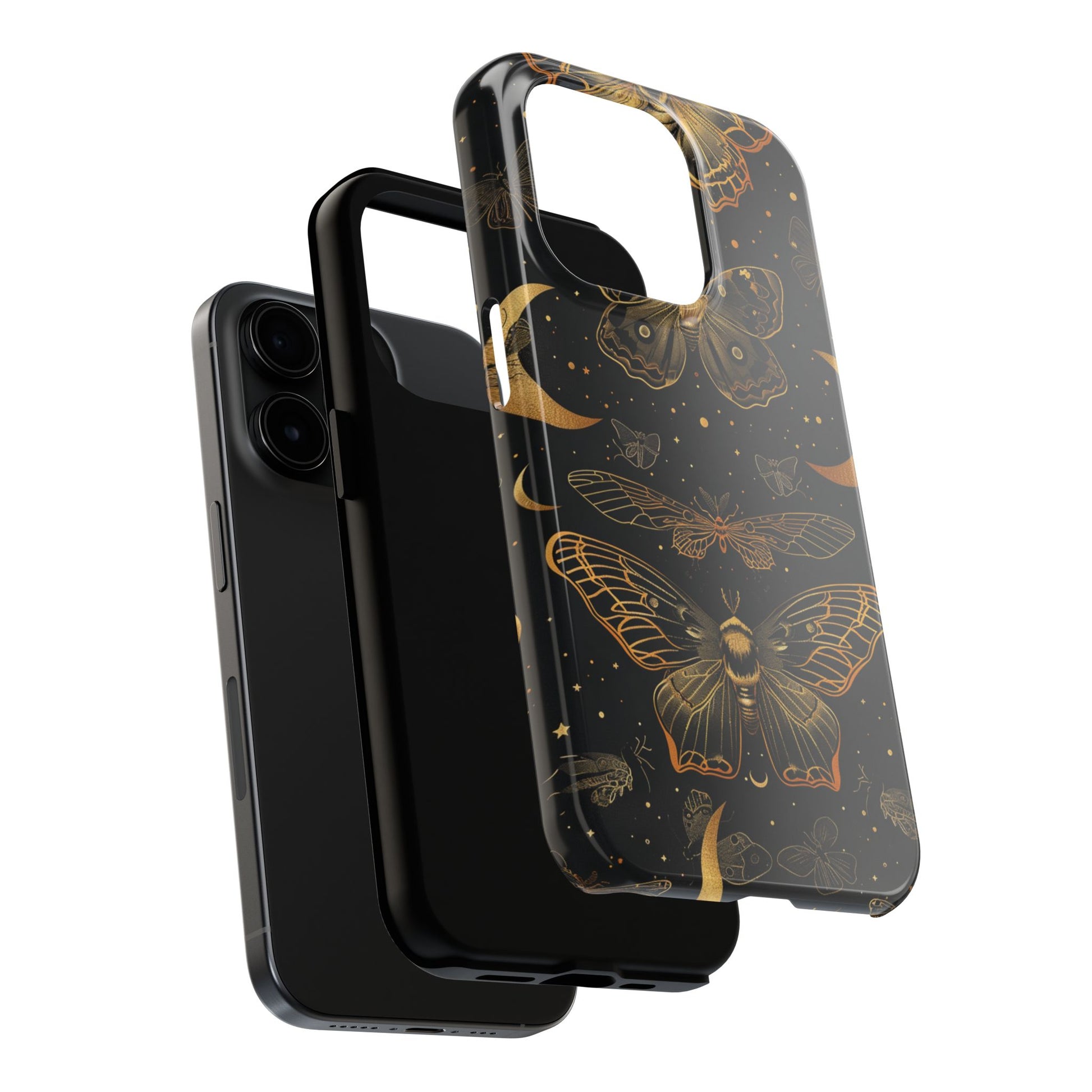D Dark Academia Mystical Phone Case, Mystical Moth Phone Case, Vintage Magic Witchcraft iPhone Cover, Esoteric Nature Art, iPhone 15 Pro Max