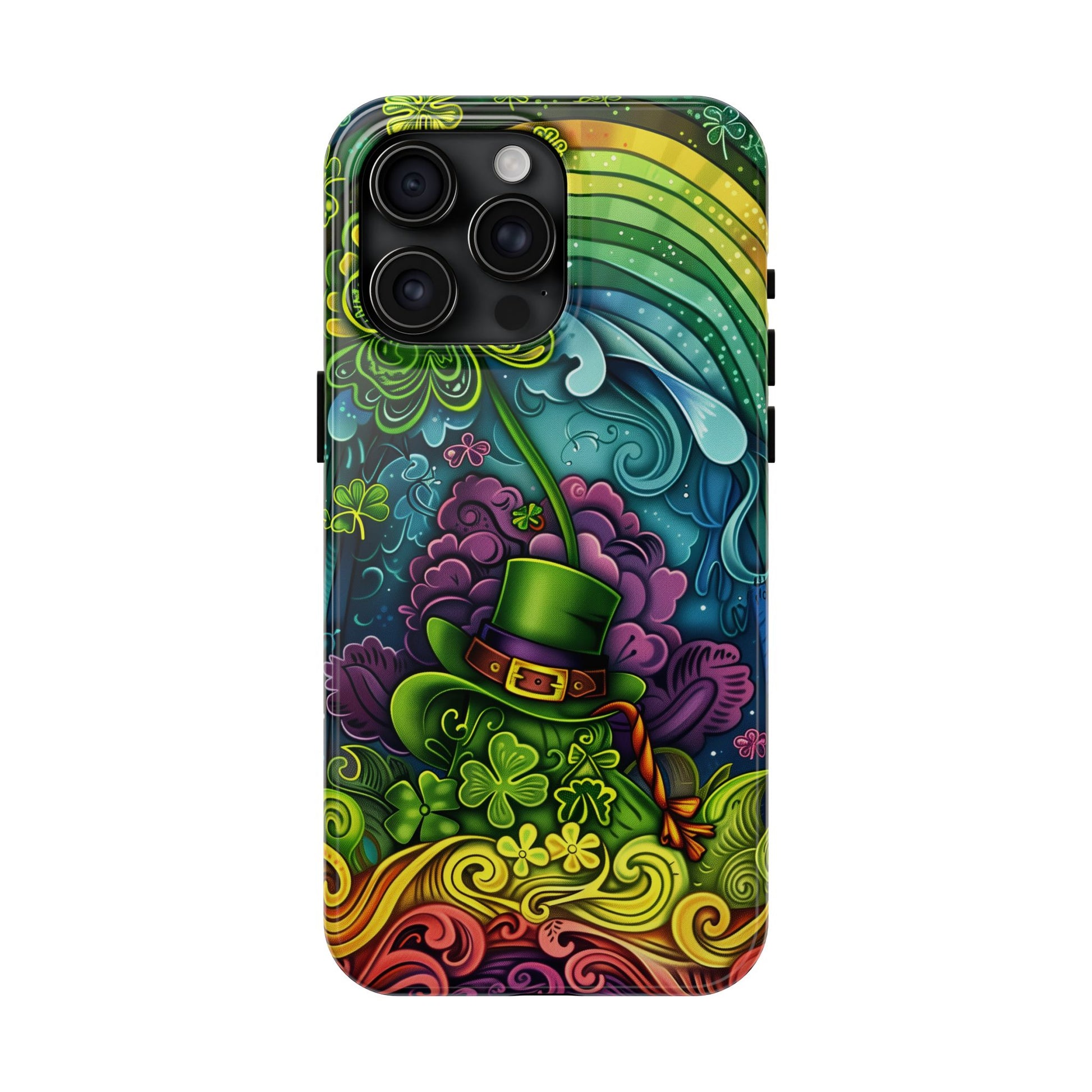 St. Patrick's Day Lucky Phone Case, Green Shamrock Protective Cover, Durable Irish Luck Phone Accessory, Holiday Gift Idea