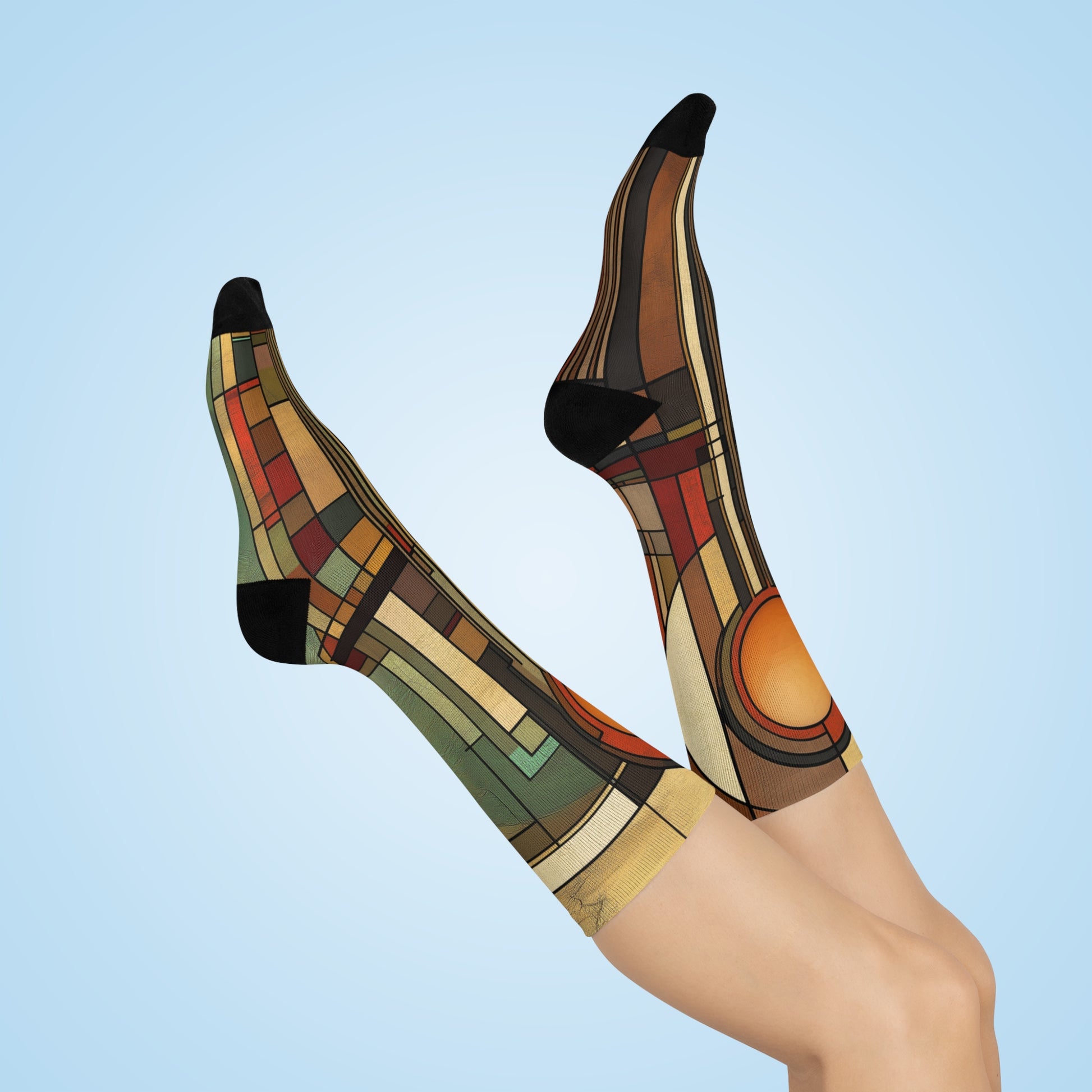 Art Deco Mid Century Modern Prairie Style Socks