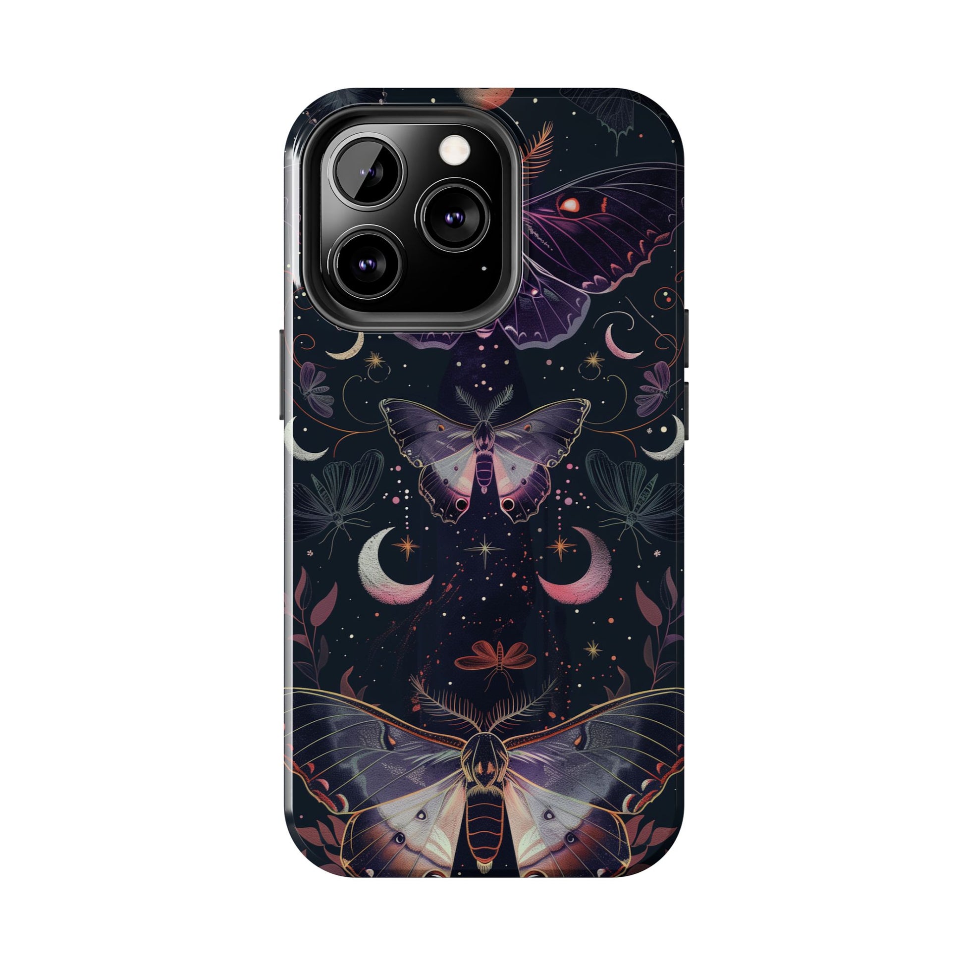 B Dark Academia Mystical Phone Case, Mystical Moth Phone Case, Vintage Magic Witchcraft iPhone Cover, Esoteric Nature Art, iPhone 15 Pro Max