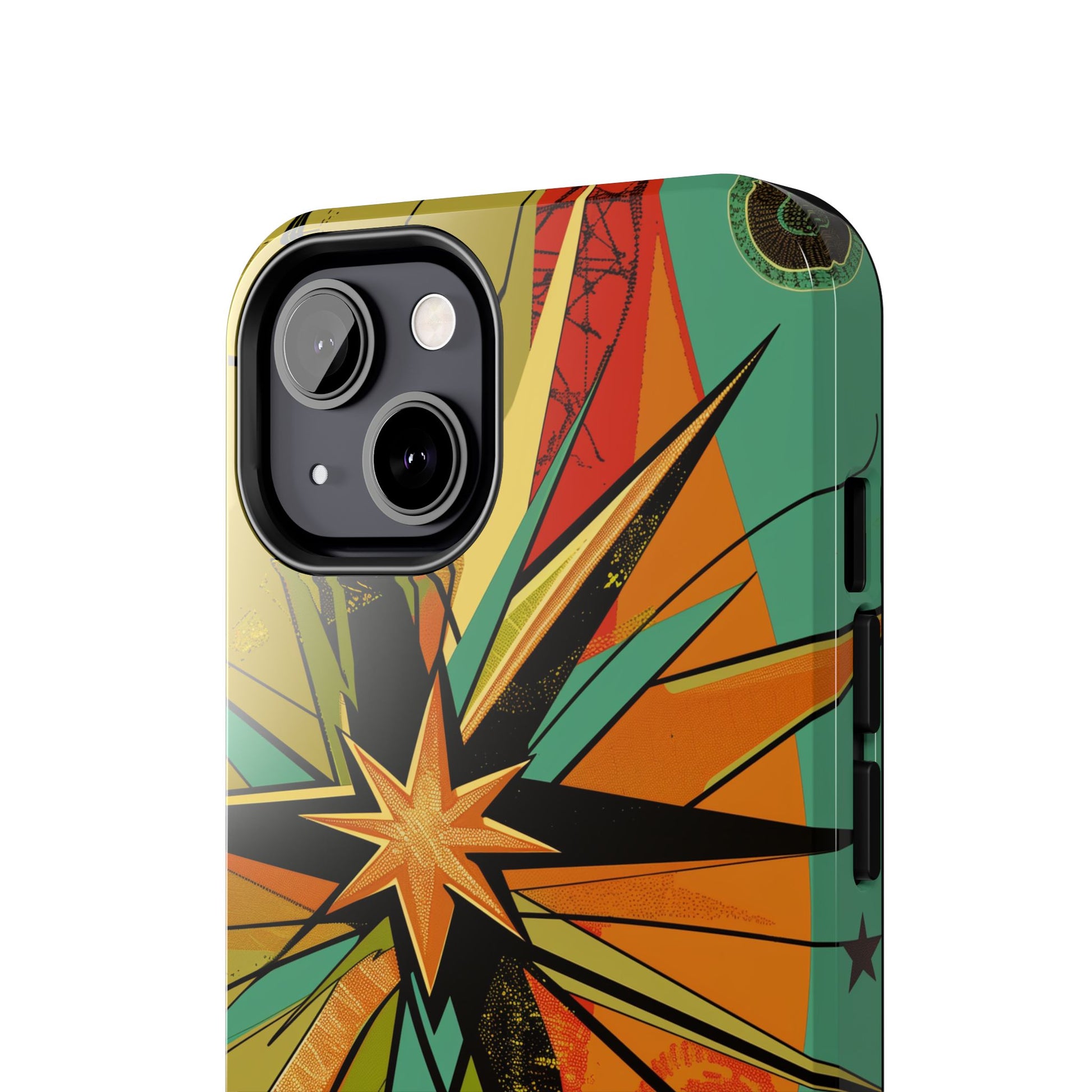 Mid Century Modern Star Design Phone Case, Earth Tone Colors, Retro Style Smartphone Cover, Vintage Phone Case, iPhone 14 Case, Apple iPhone