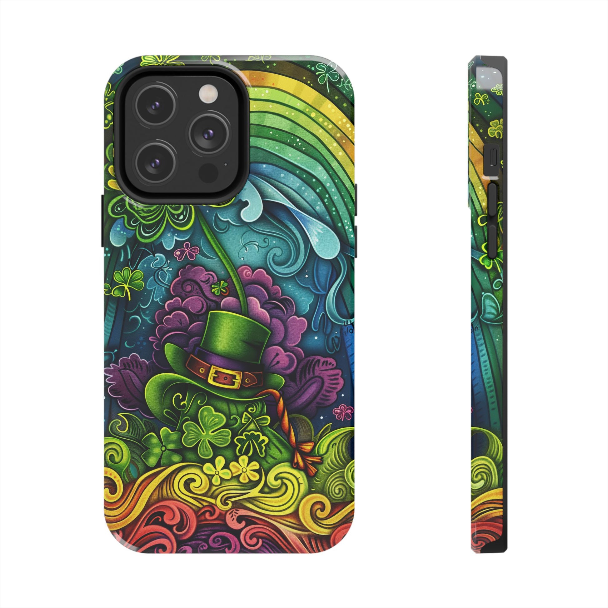 St. Patrick's Day Lucky Phone Case, Green Shamrock Protective Cover, Durable Irish Luck Phone Accessory, Holiday Gift Idea