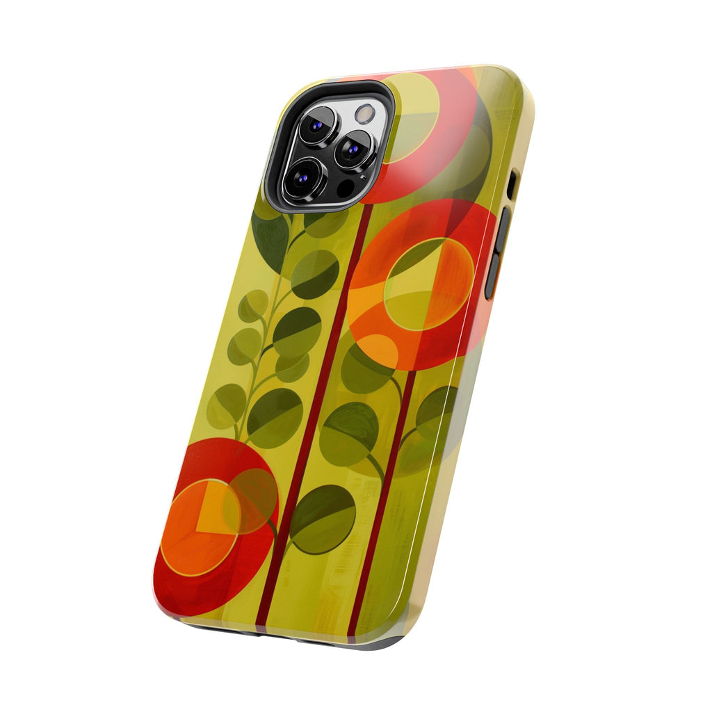 Atomic Flower Phone Case, Mid-Mod Phone Case, Artwork iPhone Case, Unique Floral Pattern Phone Case, Art Deco, Minimalist, Tough Iphone Case