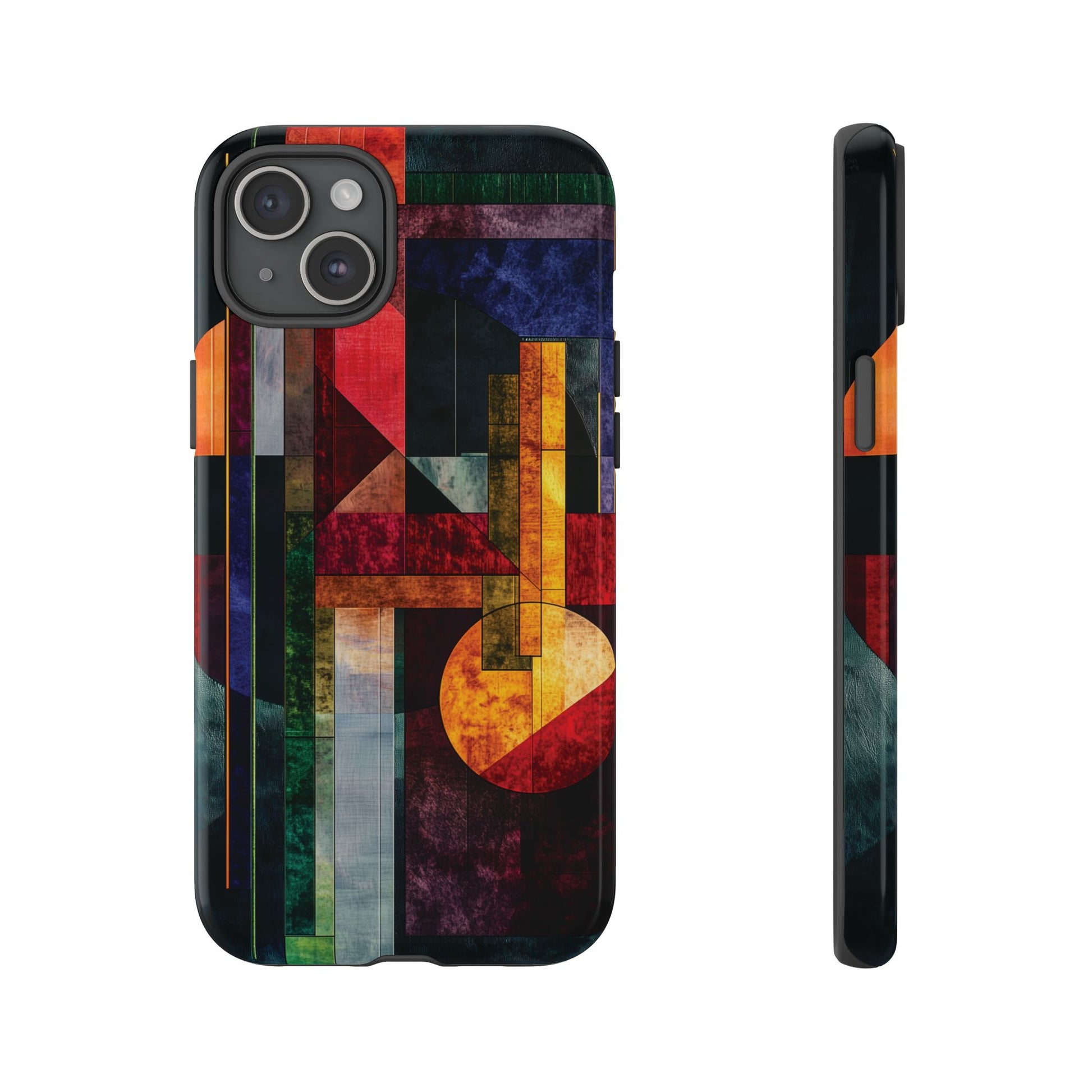Darker Style Frank Lloyd Wright Usonian Phone Case Geometric Stained Glass Art Deco Marble Gold 13 14 15 16 iPhone Pro Max Galaxy Pixel