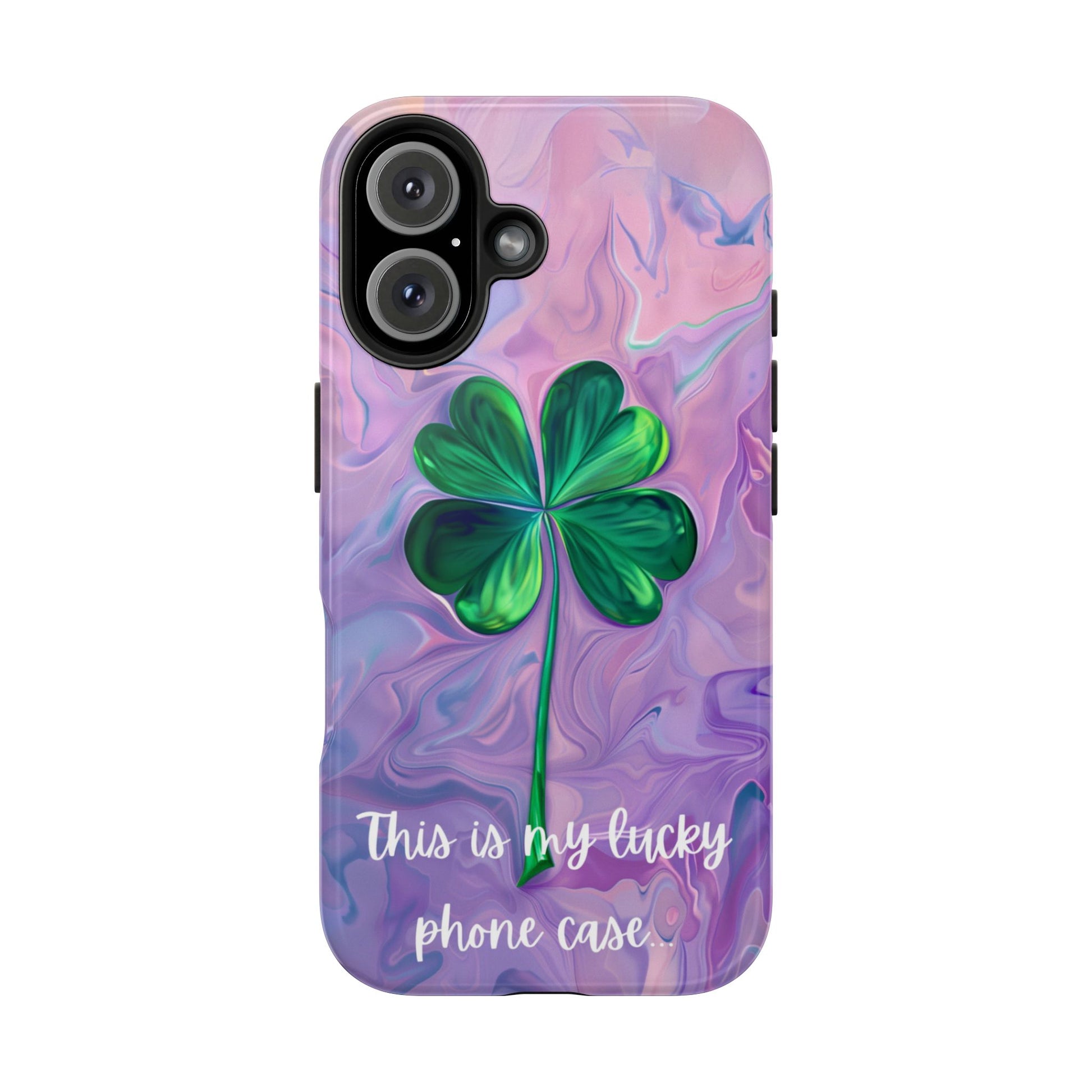 St Patrick's Day Lucky Phone Case Four Leaf Clover Durable Phone Case Good Luck Charm Protective iPhone 13 14 15 16 Pro Max Plus Galaxy