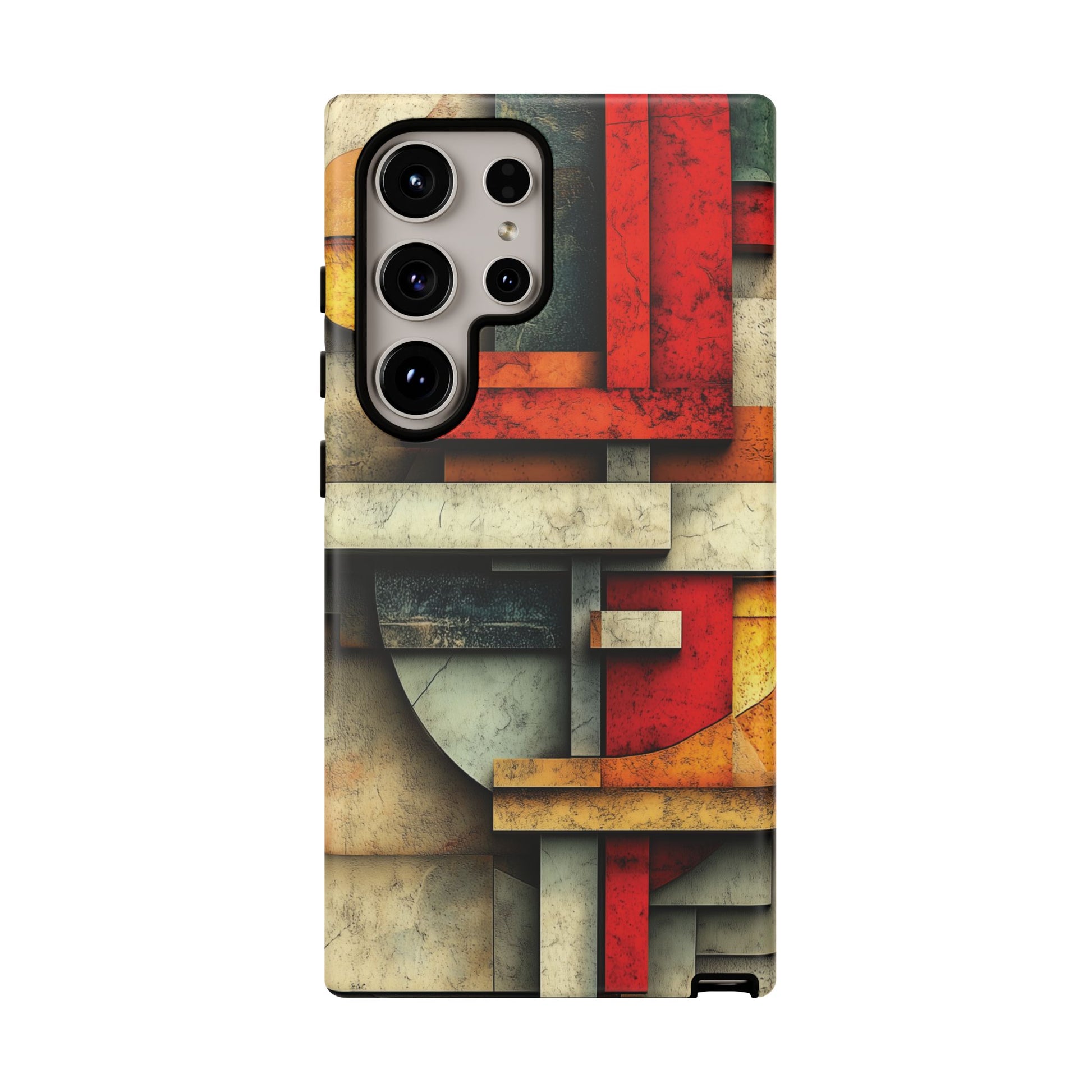 Red Prairie Style Frank Lloyd Wright Usonian Phone Case Geometric Stained Glass Art Deco Marble Gold 13 14 15 16 iPhone Pro Max Galaxy Pixel