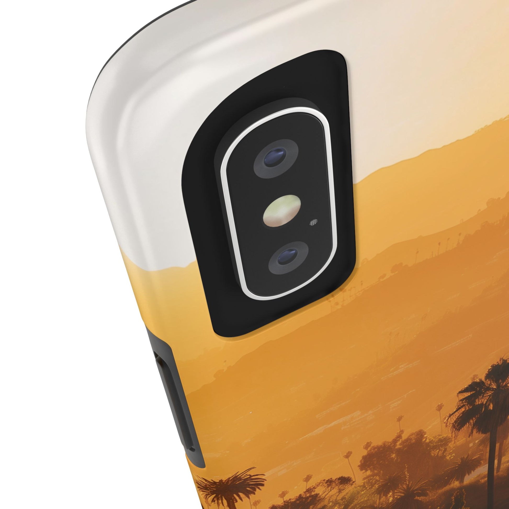 Los Angeles Sunset iPhone Case, Golden Hour Scenic View, Hollywood Hills Sunset Phone Case, Palm Trees Phone Case, iphone 15 pro max case