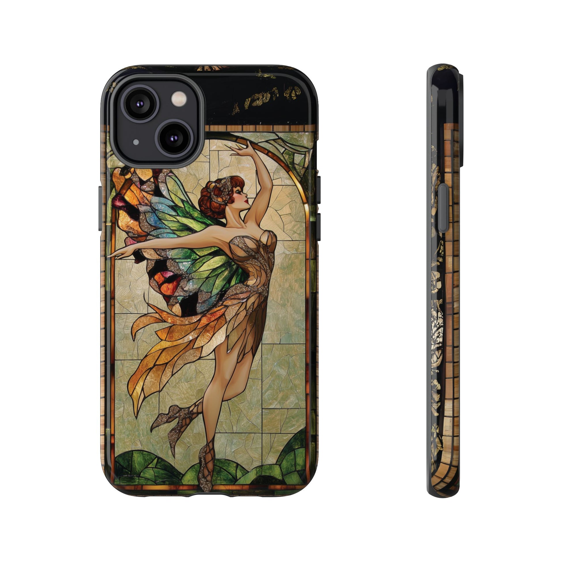 Fairy Phone Case Art Deco Woman Phone Case 1920s Art Nouveau Design in Stained Glass Alphonse Mucha Style Gatsby Style Poster