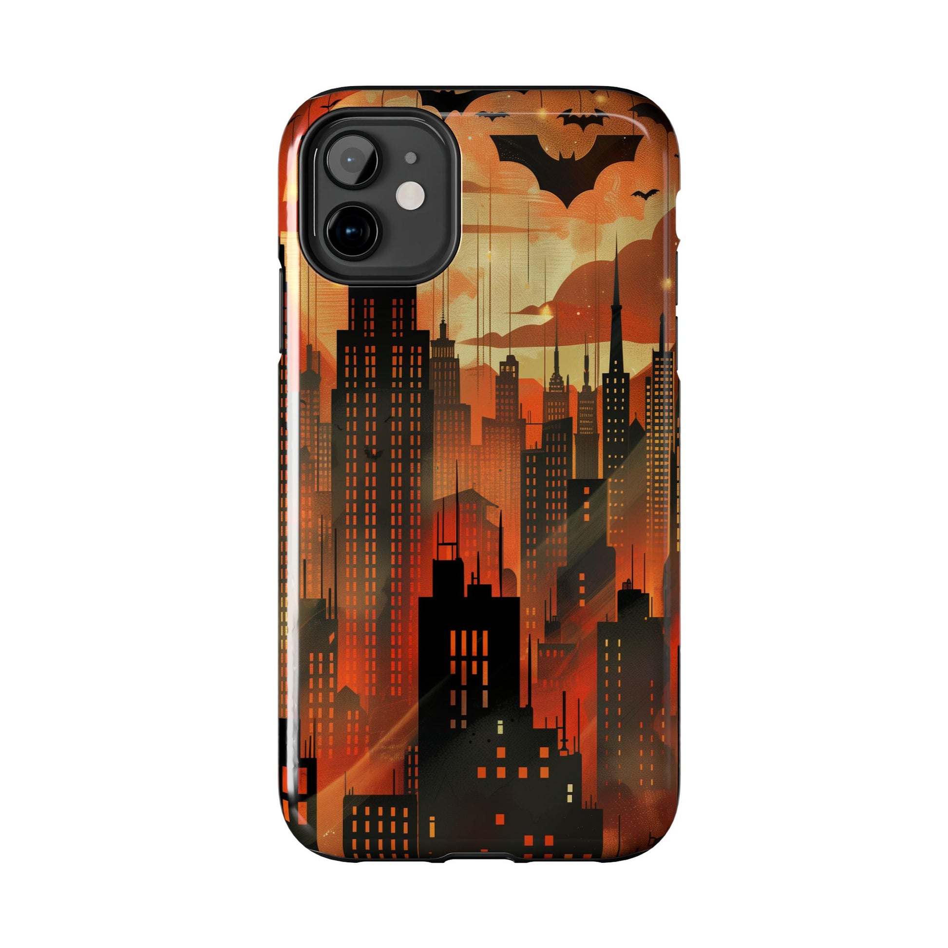 Batman Inspired Phone Case - Gotham Art Deco Style - Comic Book Hero Phone Cover - Unique Superhero Accessory