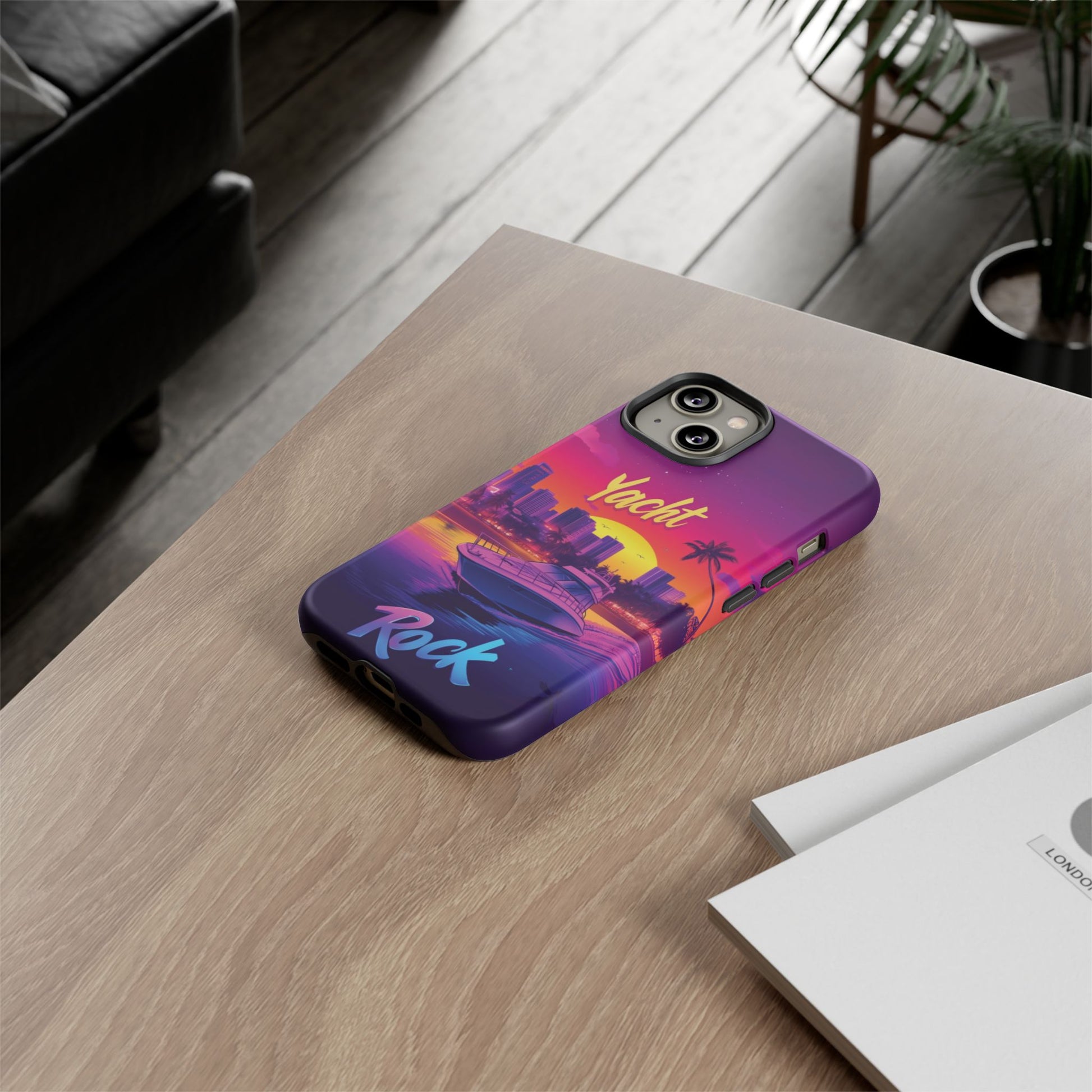Yacht Rock Custom Phone Case iPhone 13 14 15 16 Pro Max Sunset Cruise Harbor Miami Vice Yacht Rock Gift Boating Captain South Beach Surfing