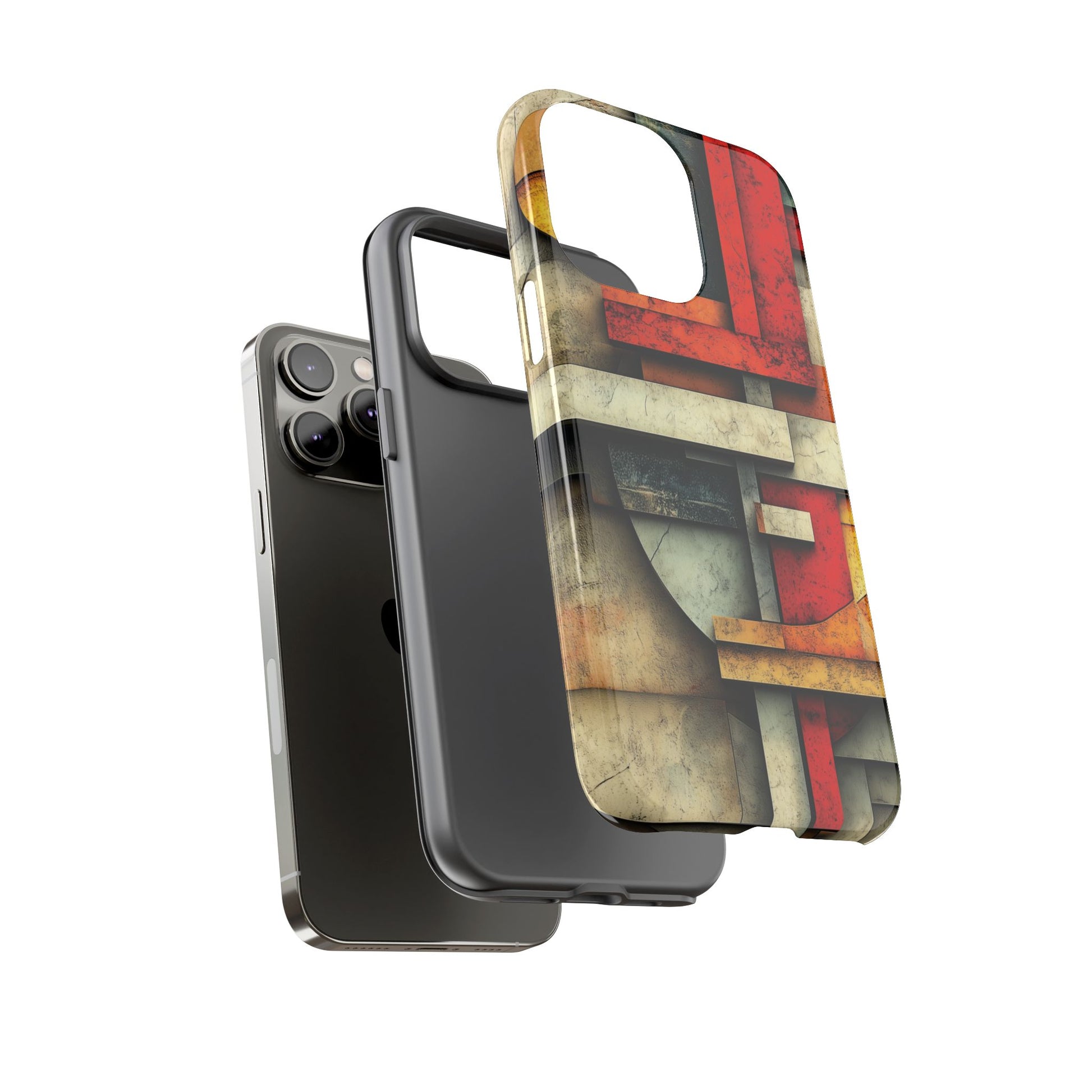 Red Prairie Style Frank Lloyd Wright Usonian Phone Case Geometric Stained Glass Art Deco Marble Gold 13 14 15 16 iPhone Pro Max Galaxy Pixel