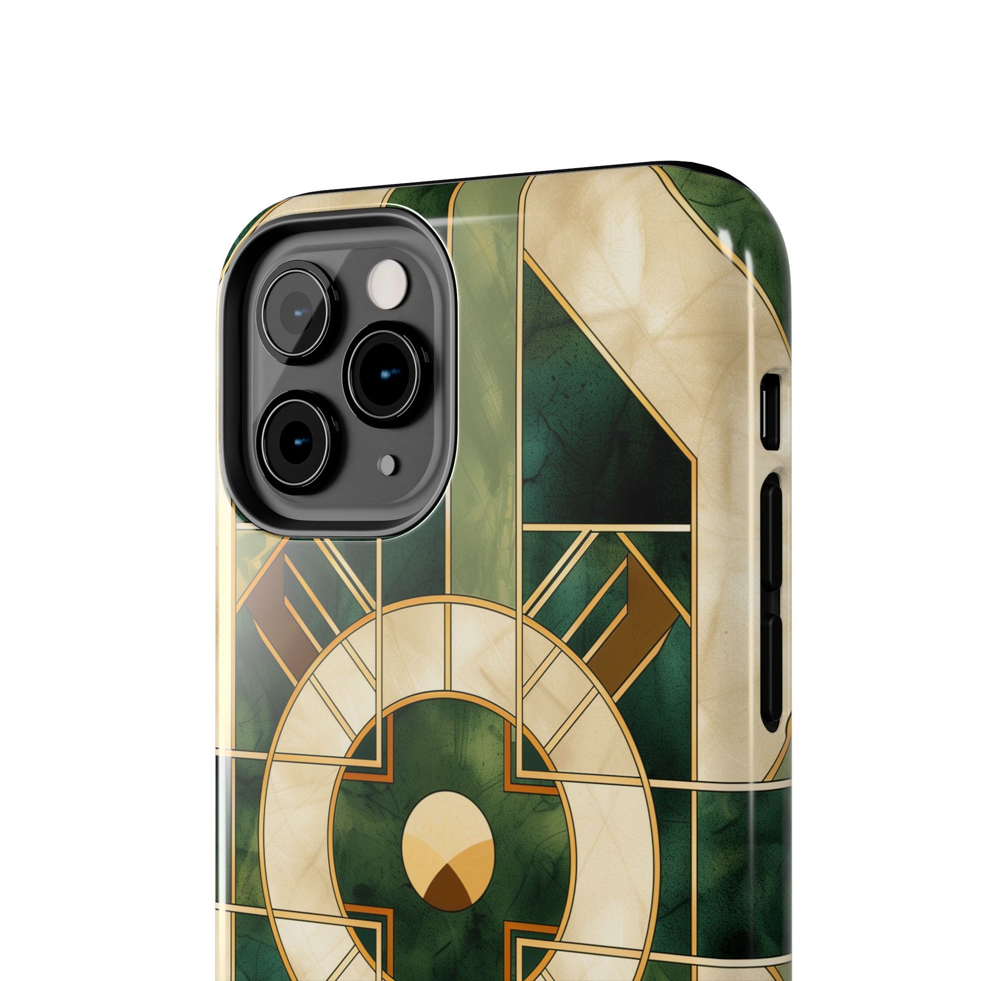 Green Frank Lloyd Wright Inspired Phone Case - Geometric Elegance for iPhone Models