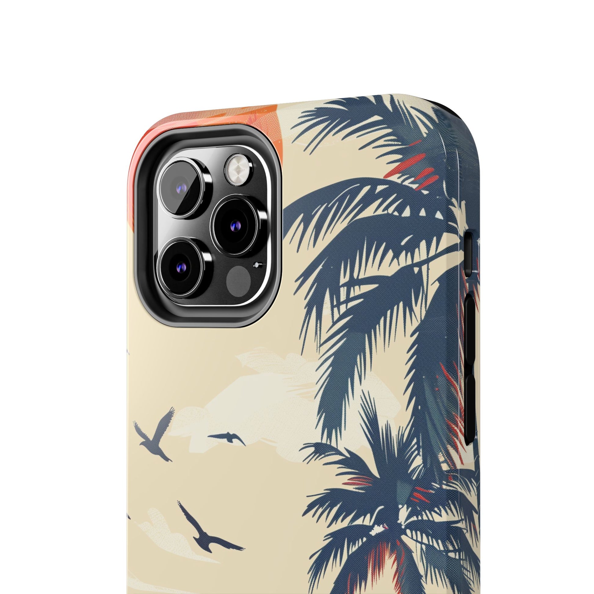 Retro Beach Scene Phone Case, Vintage Tropical Ocean iPhone Case, Summer Beach Phone Cover for iPhone, iphone 15 pro max