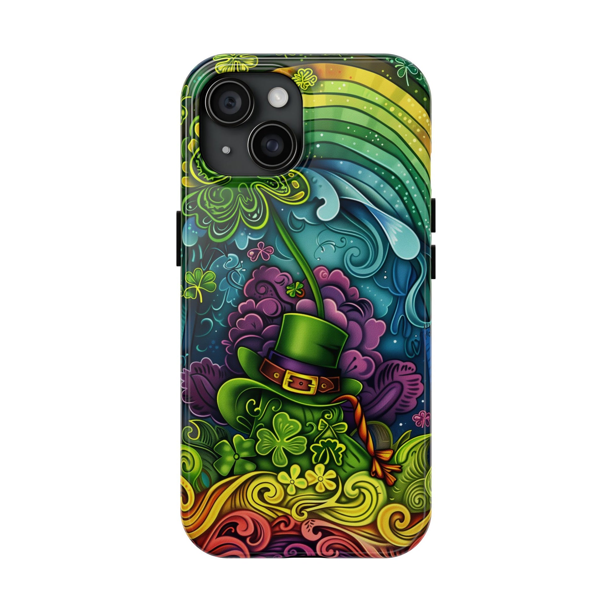 St. Patrick's Day Lucky Phone Case, Green Shamrock Protective Cover, Durable Irish Luck Phone Accessory, Holiday Gift Idea