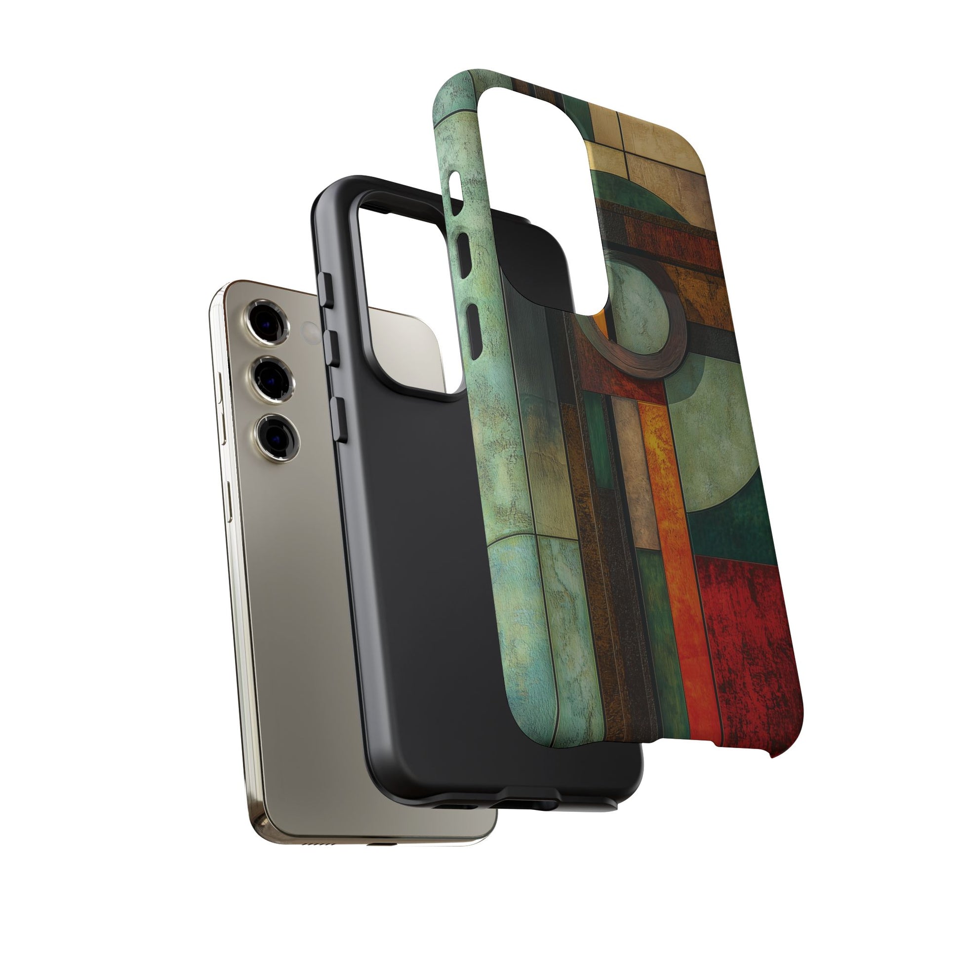 Natural Prairie Style Frank Lloyd Wright Usonian Phone Case Geometric  Art Deco Marble Gold 13 14 15 16 iPhone Pro Max Galaxy Pixel