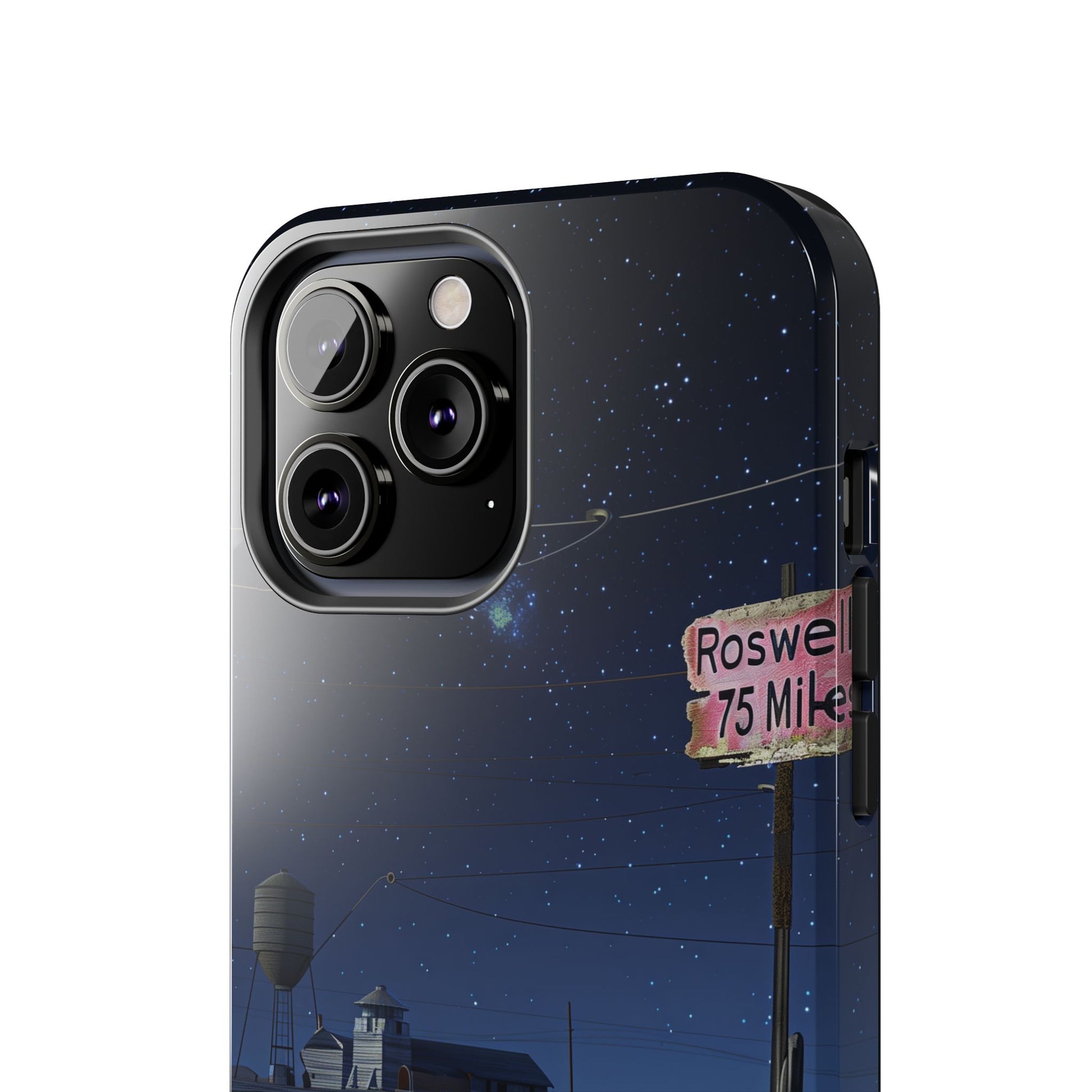 UFO Phone Case, Tough iPhone Case, Roswell UFO Crash Phone Case, Alien Invasion Design, Extraterrestrial iPhone Cover, Unique Sci-Fi Gift