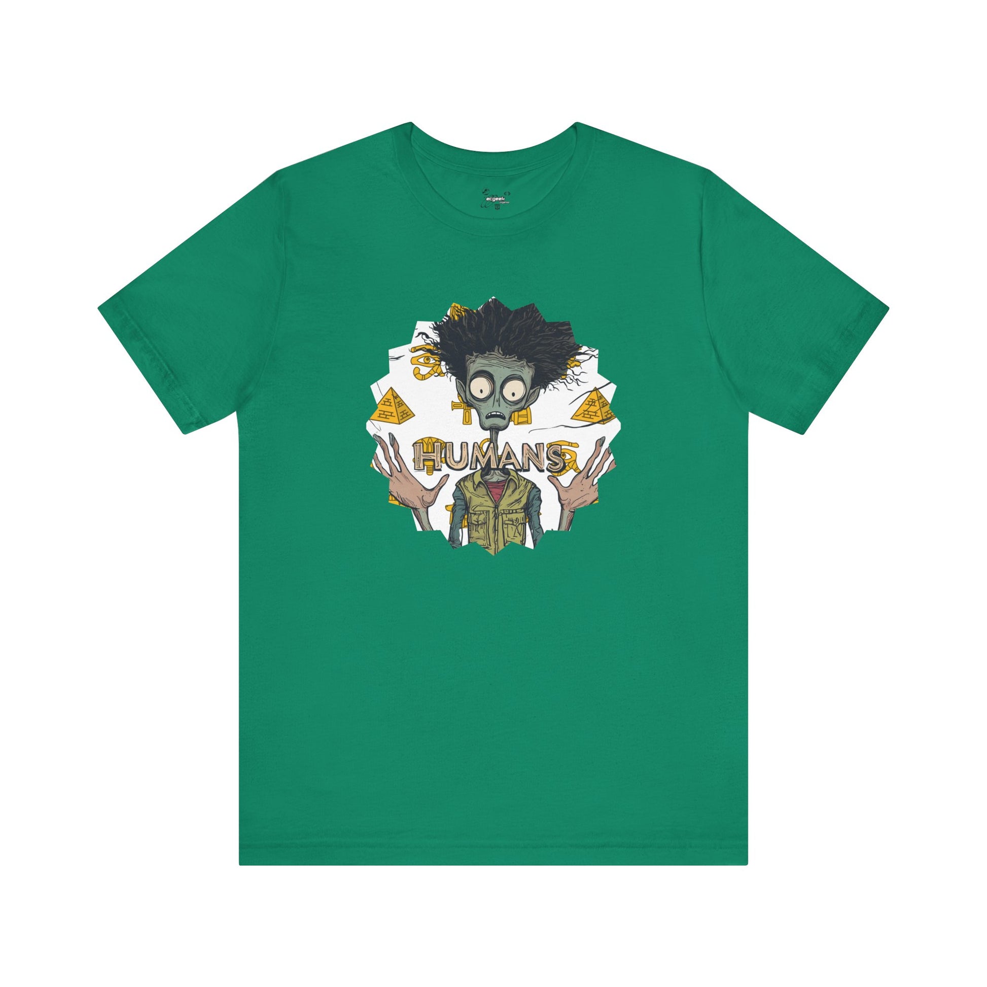 Alien Conspiracy Theory Ancient Human Fan Graphic Tee Crazy Hair Pyramids Egyptians UFO Shirt Extraterrestrial