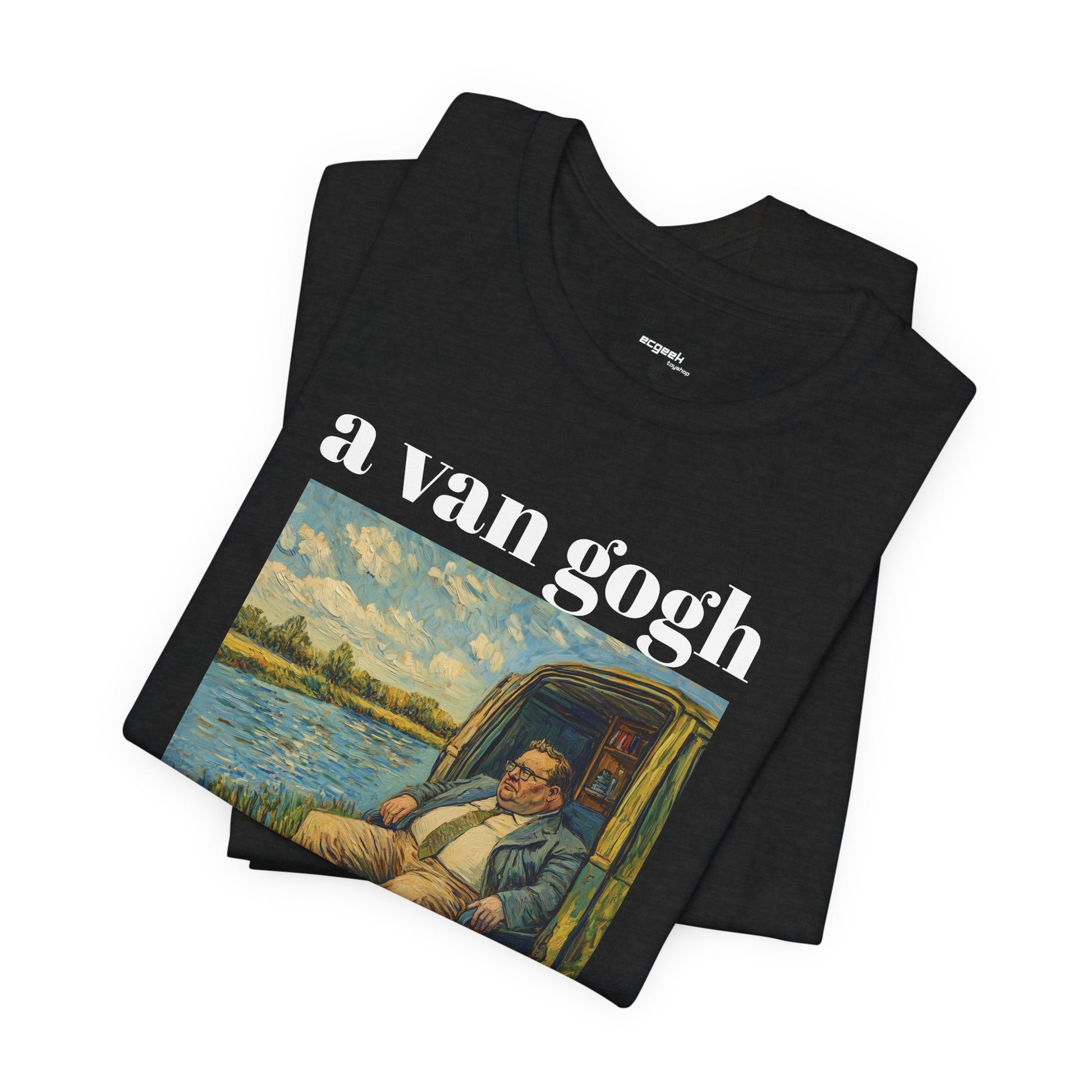 Tshirt Van Gogh Down by the River Van Gogh Style Print Sitting by a River Graphic Tee Tshirt Matte Foley Wall Decor ShirtFine Wall Art