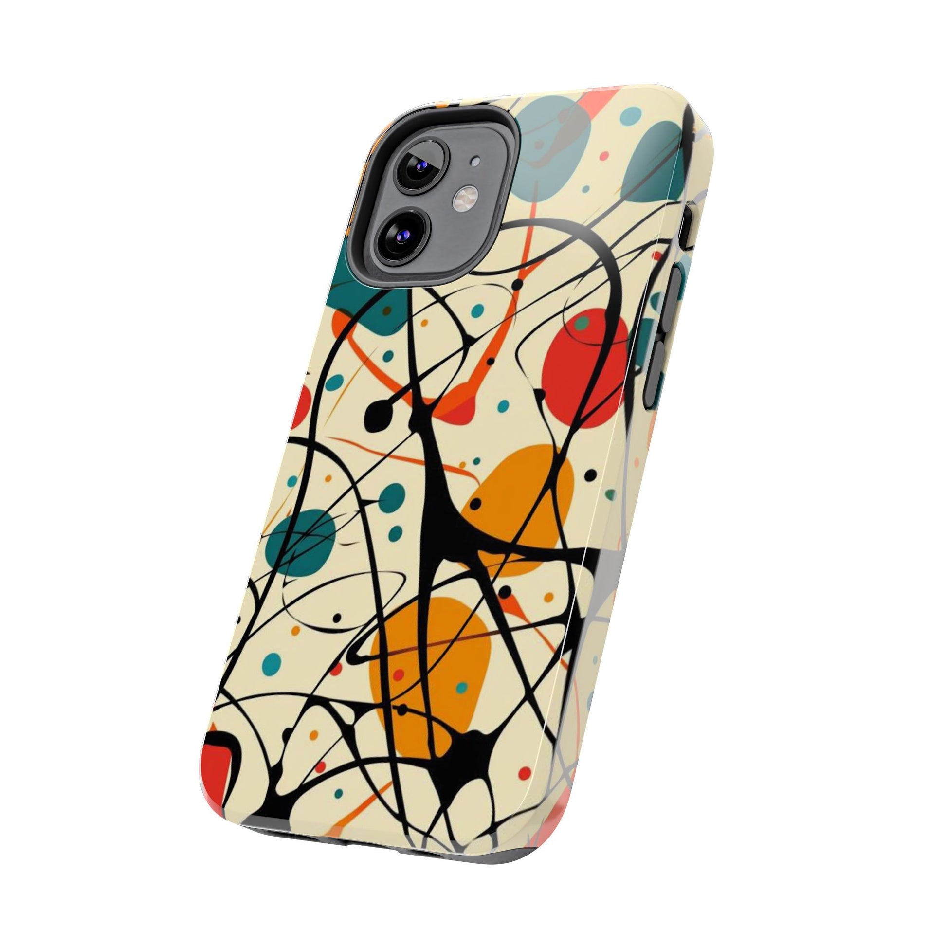 Mid Mod Phone Case,  Colorful Mid Mod Design Durable Phone Case, Vibrant and Stylish iPhone Tough Cover, iphone 15 case, iphone 14 pro max
