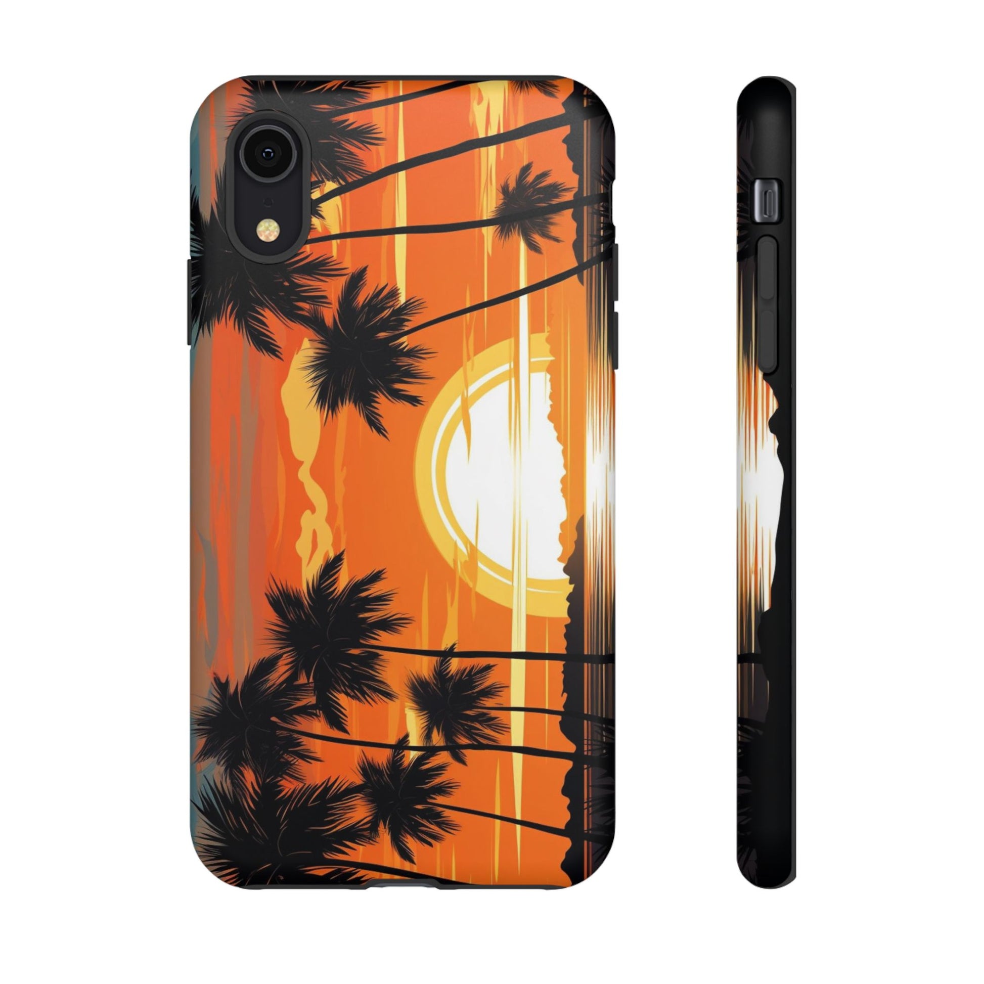 Sunset Palm Trees Tough Phone Cases for iPhone and Android