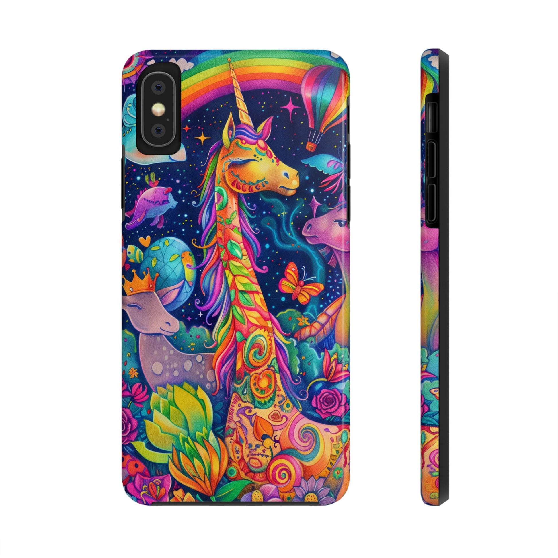 Lisa Frank Inspired Phone Case | Magical Animals & Rainbows Cover, Giraffe, Unicorn iphone case