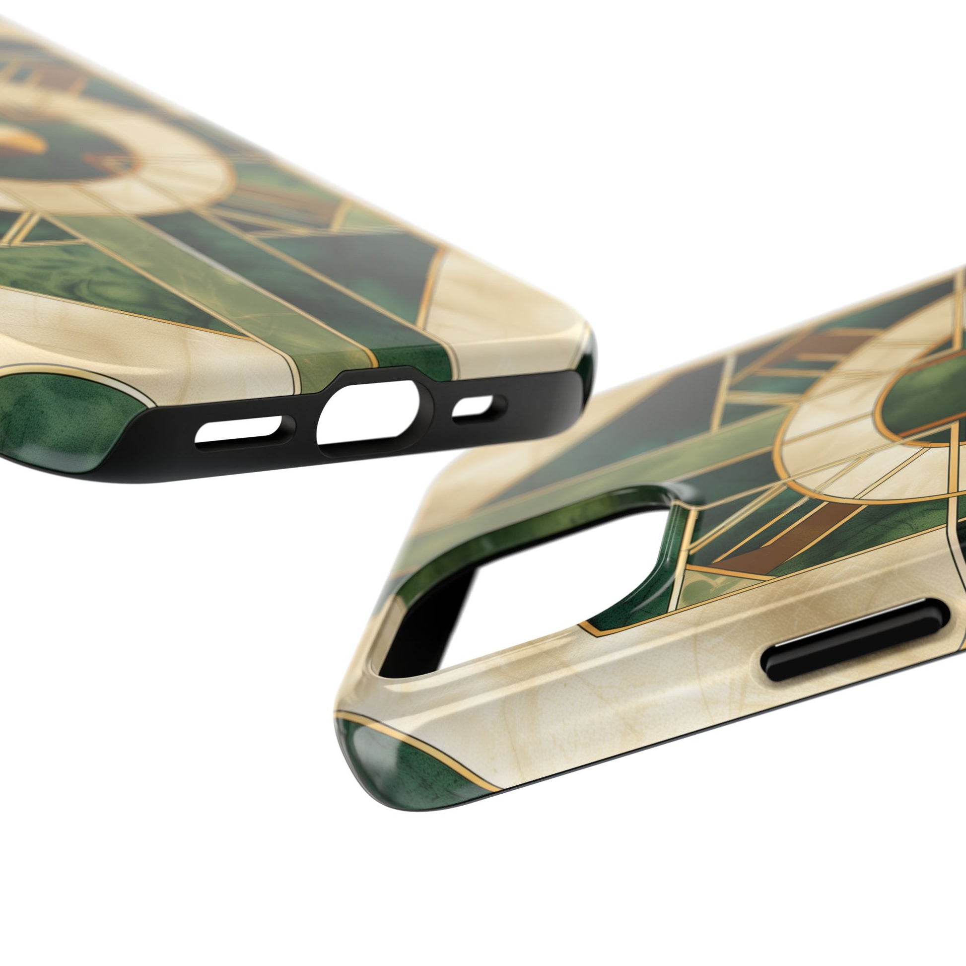 Green Frank Lloyd Wright Inspired Phone Case - Geometric Elegance for iPhone Models