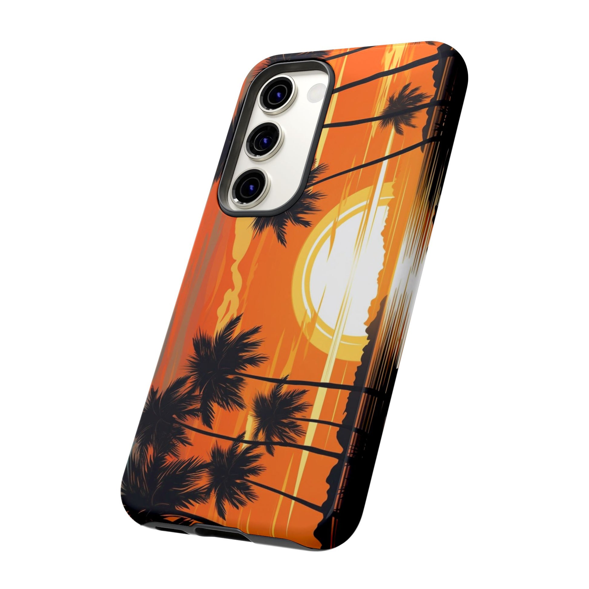Sunset Palm Trees Tough Phone Cases for iPhone and Android